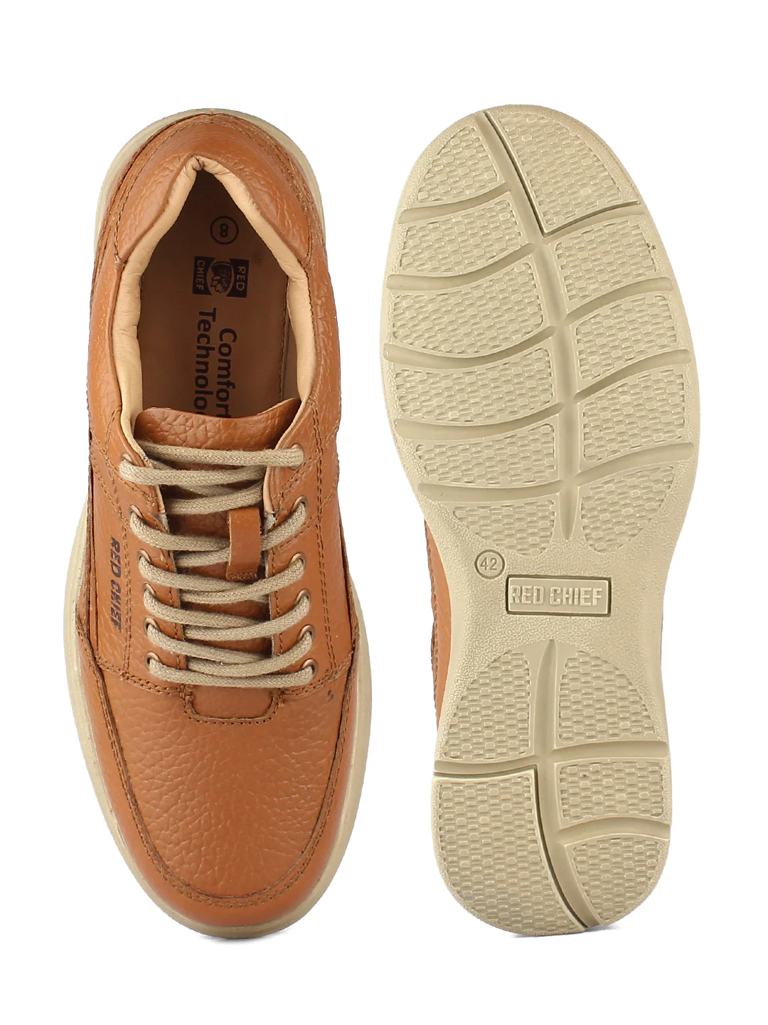 Red Chief Genuine Leather Low Ankle Lace Up Casual Sneaker Shoes For Men |RC3488 107 - Image 9