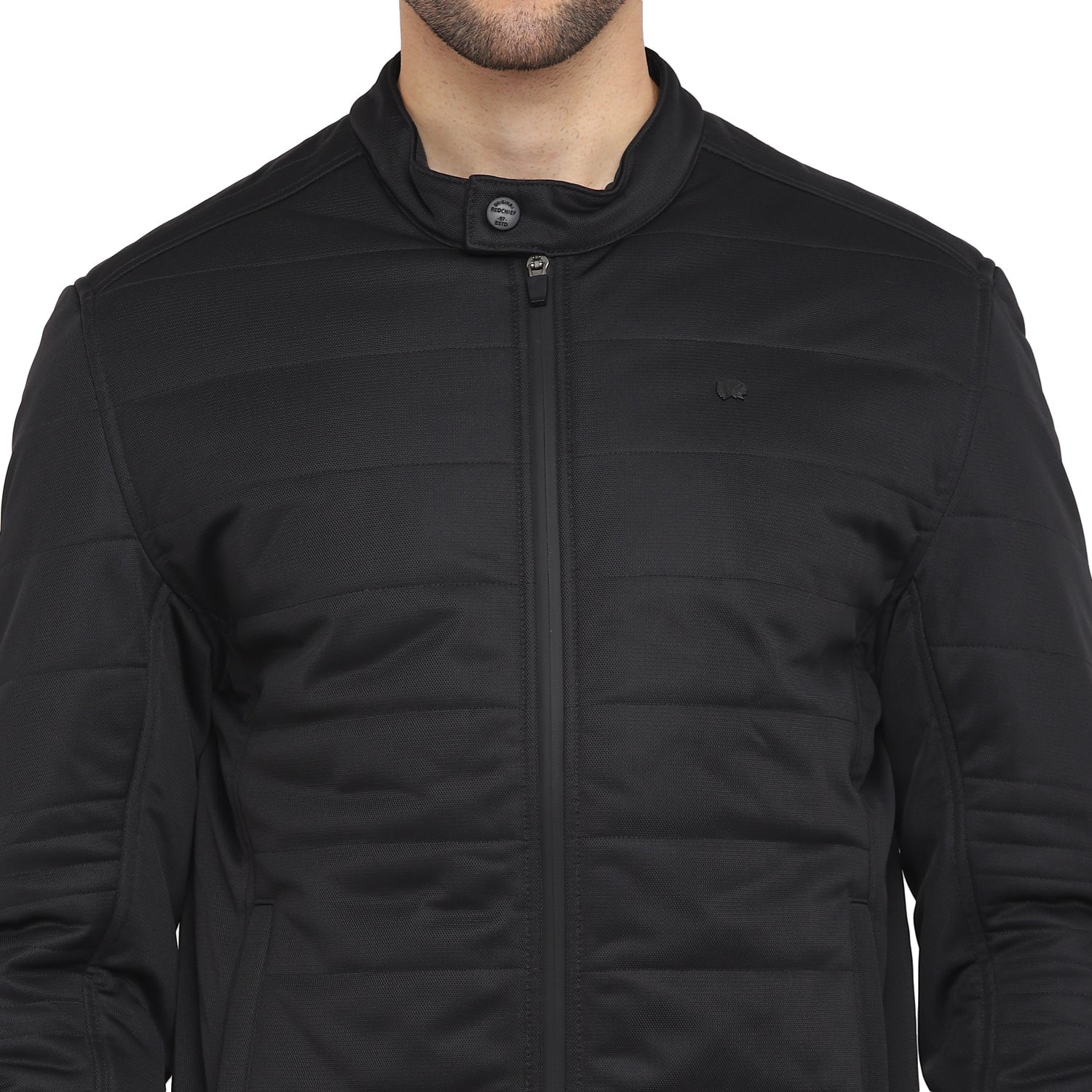 Red Chief Black Solid Jacket for Men 8310150 001 - Image 7