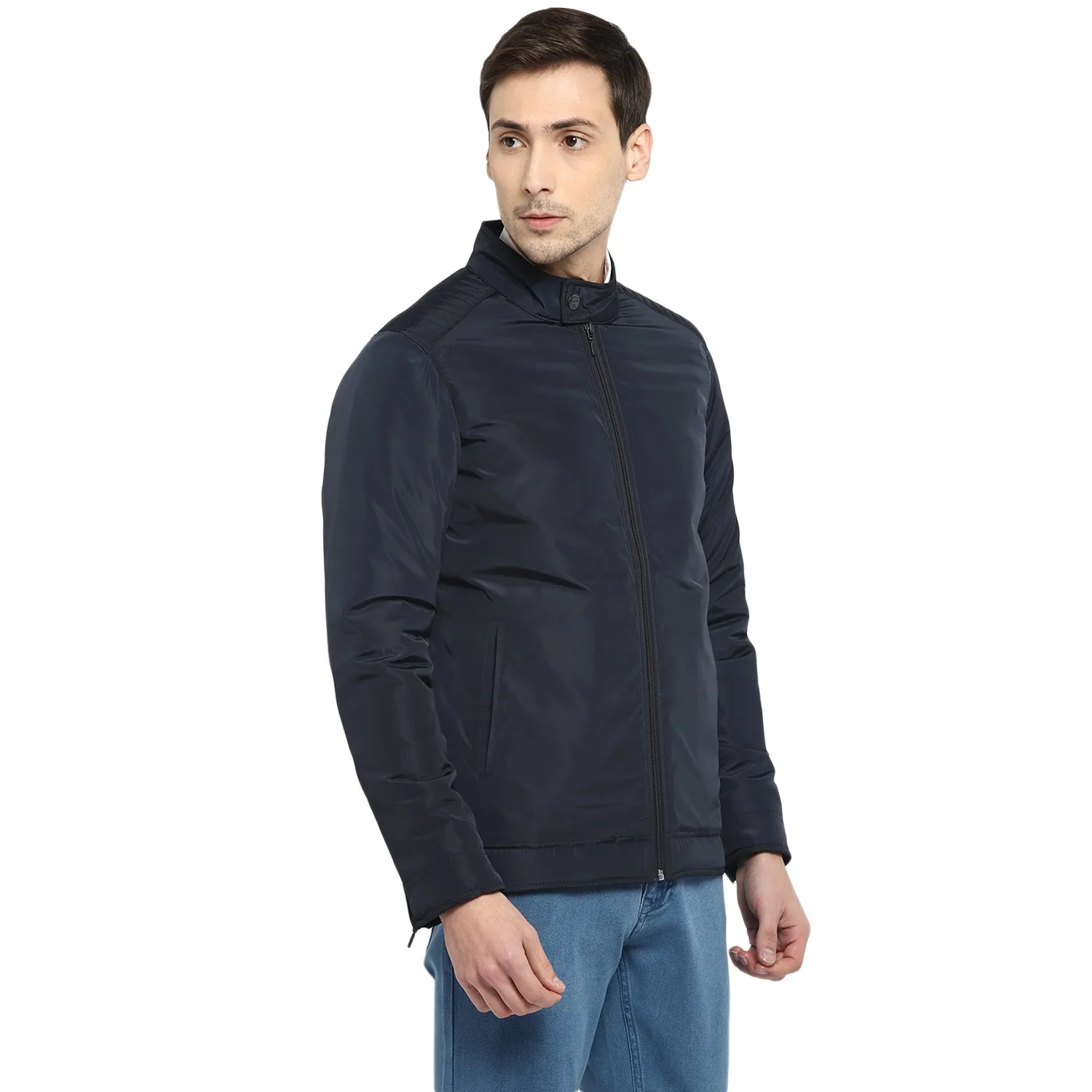 Red Chief Navy Solid Jacket for Men 8310163 156 - Image 6