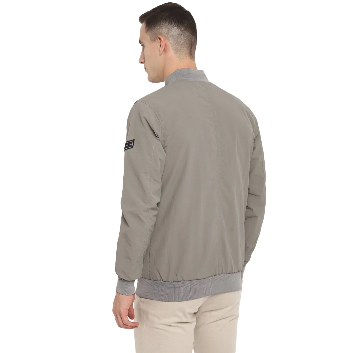 Red Chief Light Gray Solid Jacket for Men 8310168 012 - Image 4
