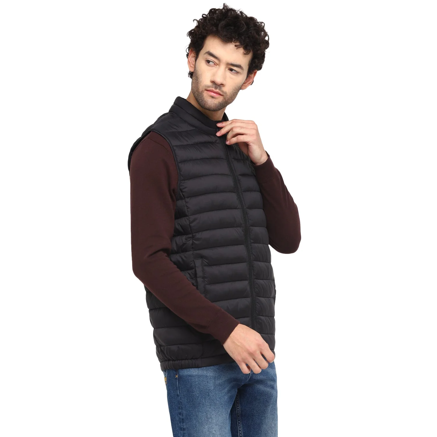 Red Chief Black Solid Jacket for Men 8310189 001 - Image 6