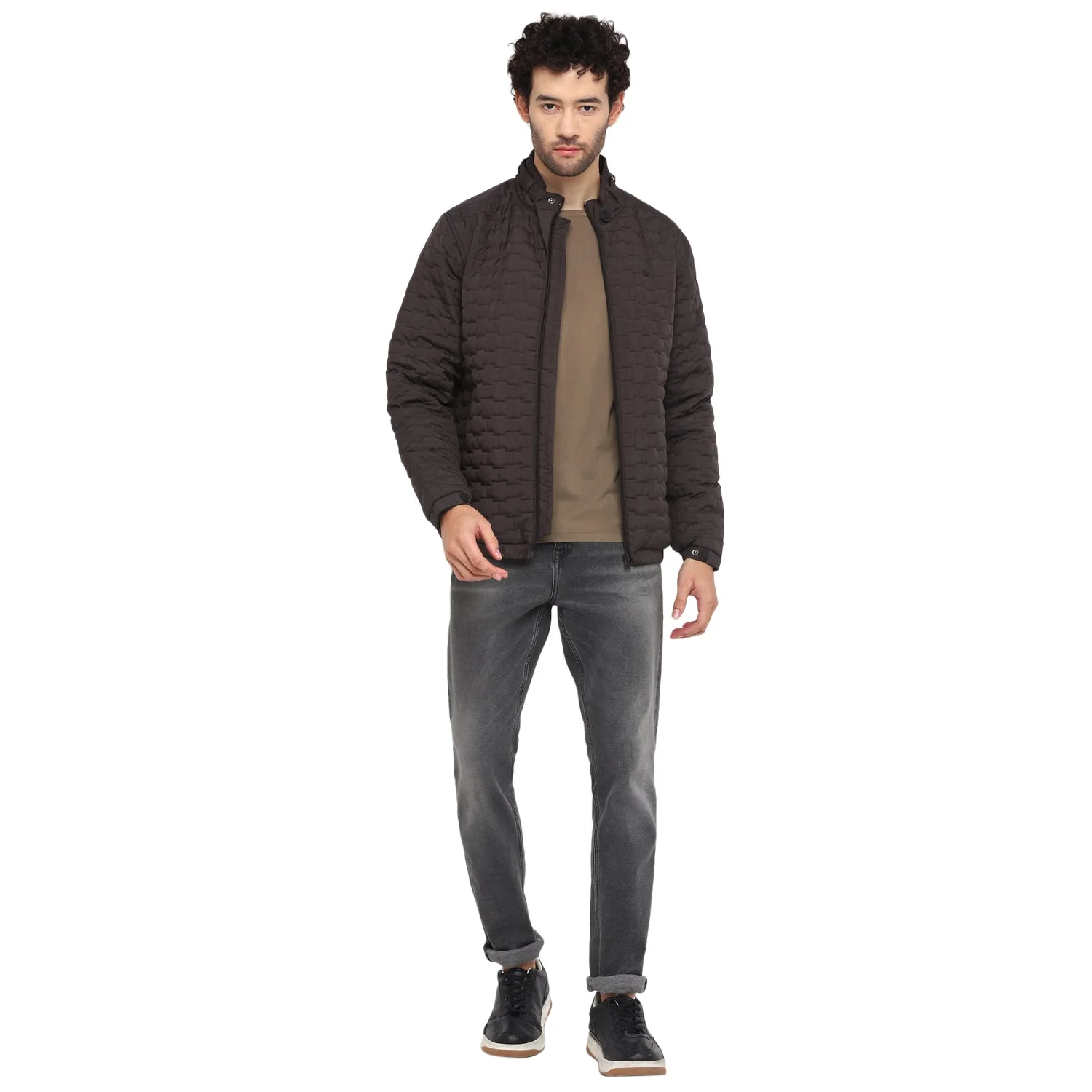 Red Chief Dark Brown Solid Jacket for Men 8310190 G00159 - Image 2