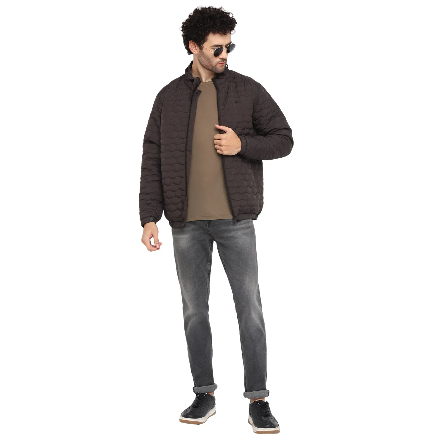 Red Chief Dark Brown Solid Jacket for Men 8310190 G00159 - Image 3