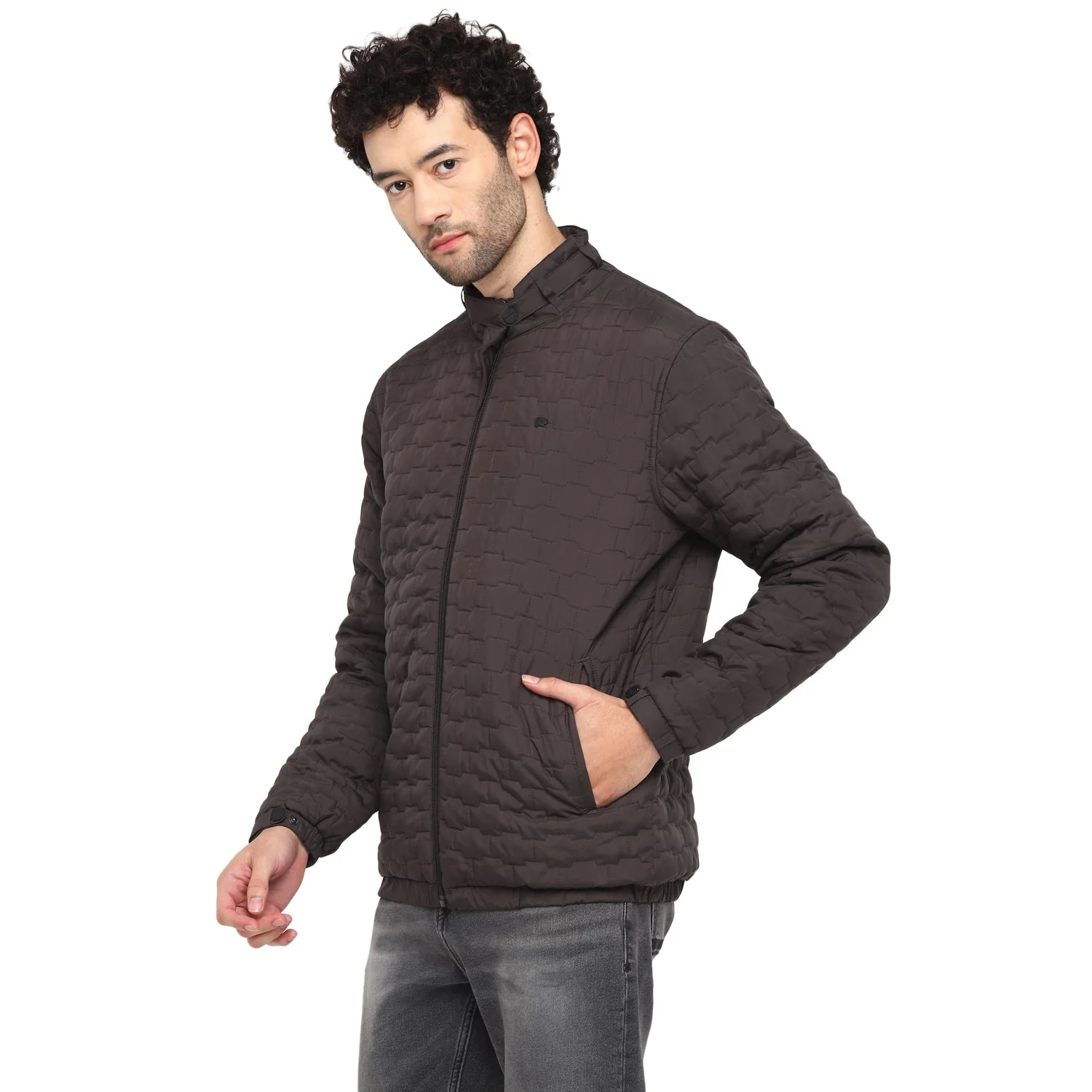 Red Chief Dark Brown Solid Jacket for Men 8310190 G00159 - Image 5