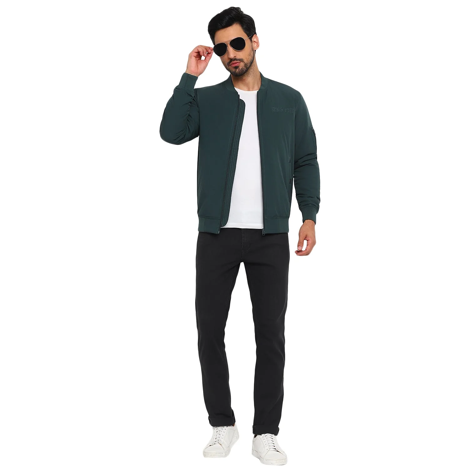 Red Chief Green Solid Jacket for Men 8310192 025 - Image 2