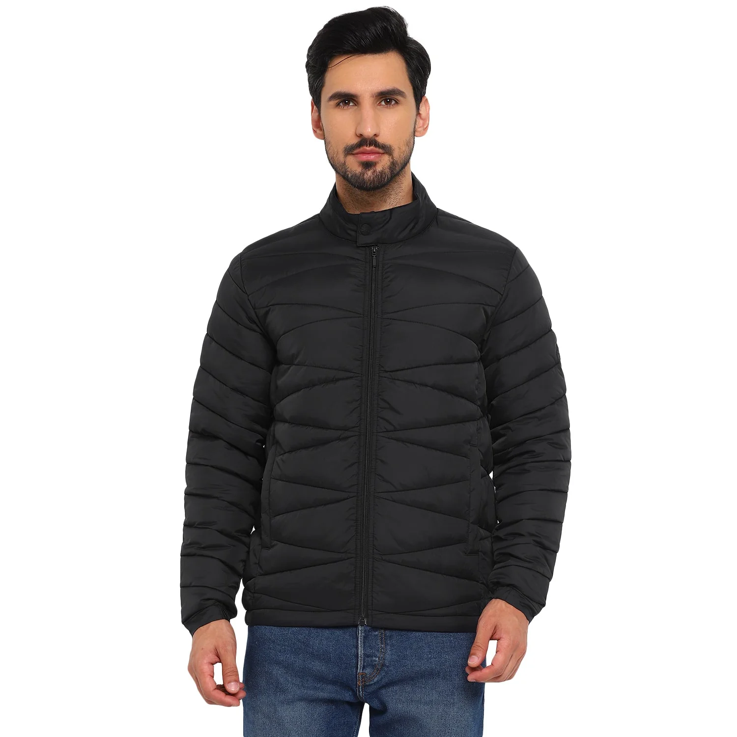 Red Chief Black Texture Jacket for Men 8310193 001