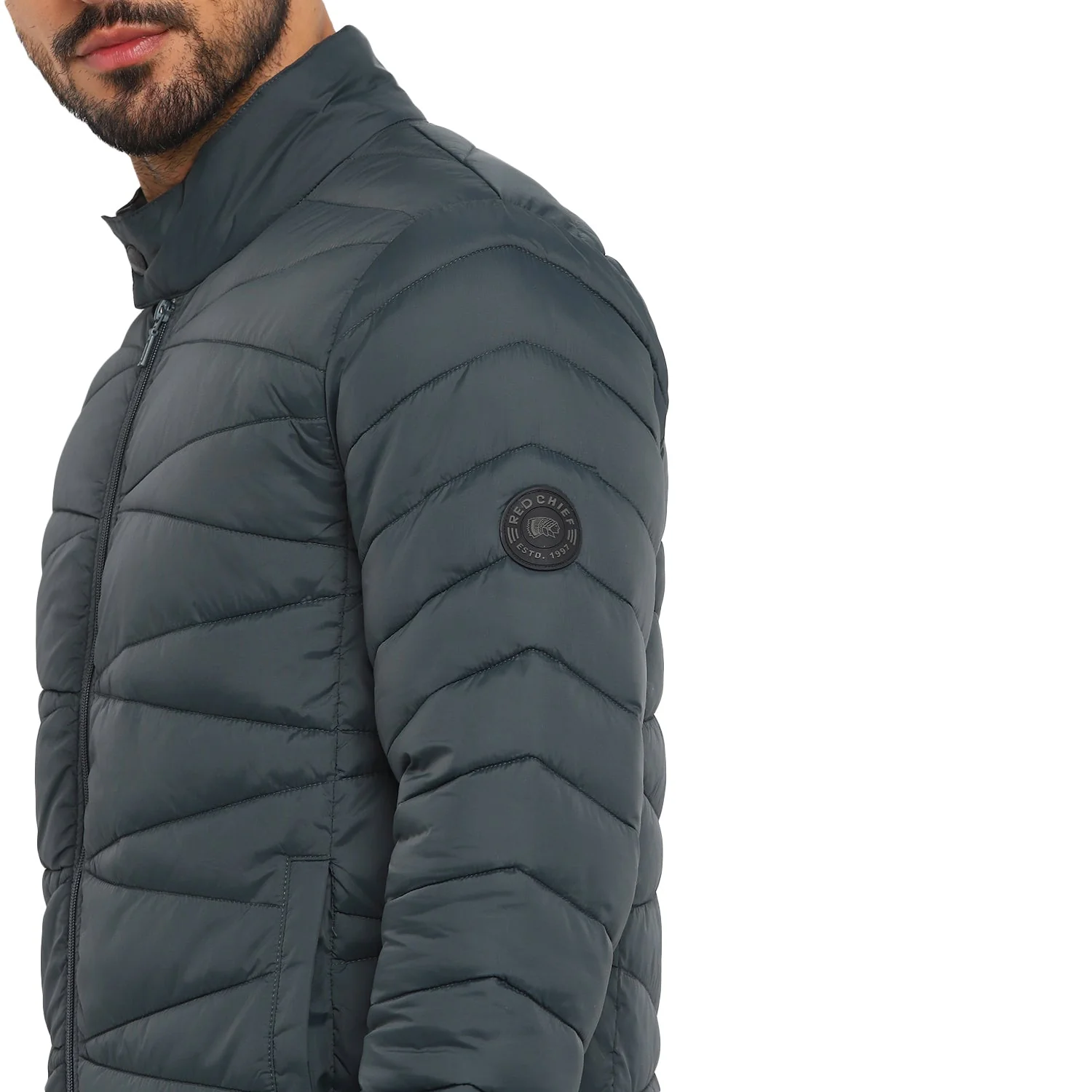 Red Chief Dark Teal Texture Jacket for Men 8310193 DT - Image 6