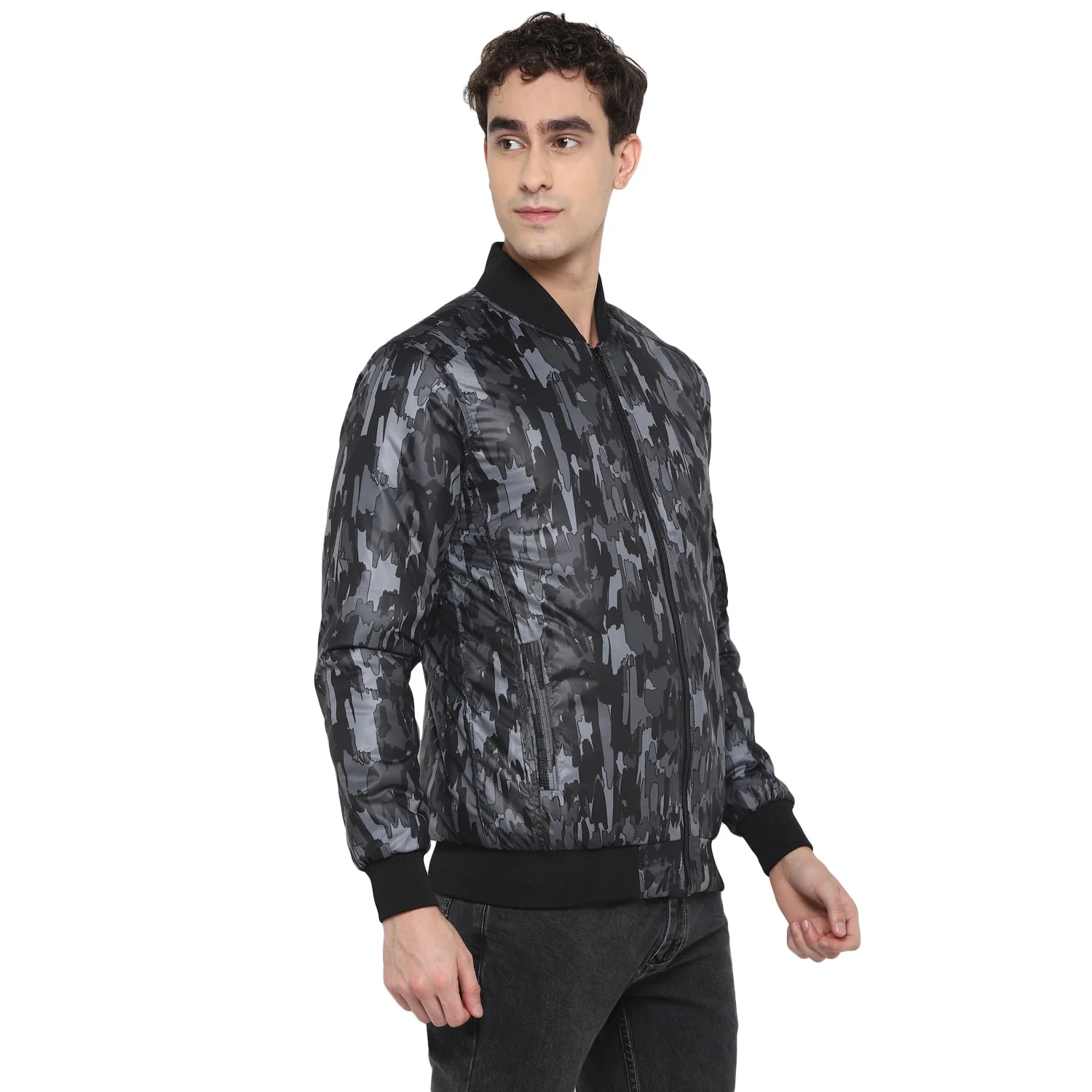 Red Chief Gray Printed Jacket for Men O8310011 005 - Image 6