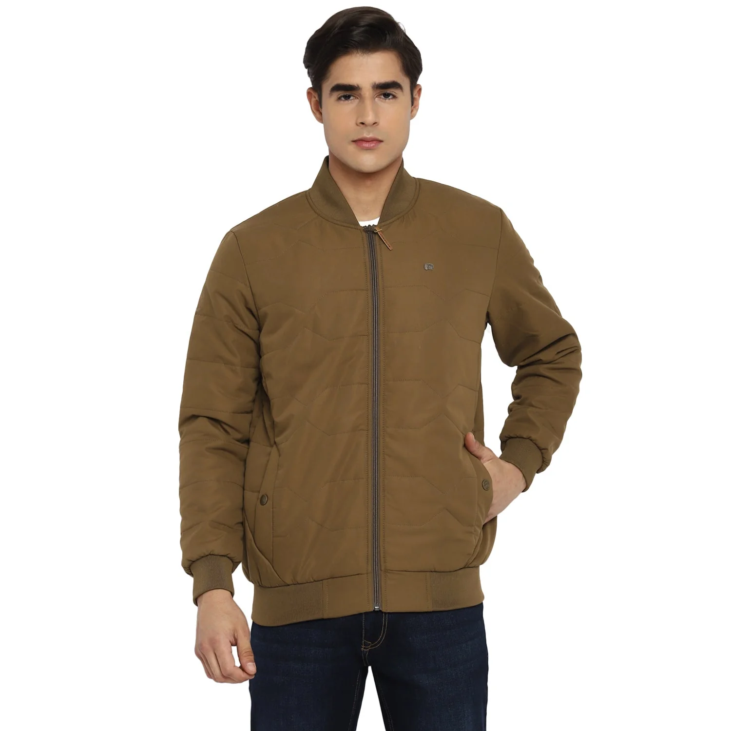 Red Chief Brown Solid Jacket for Men O8310039 430