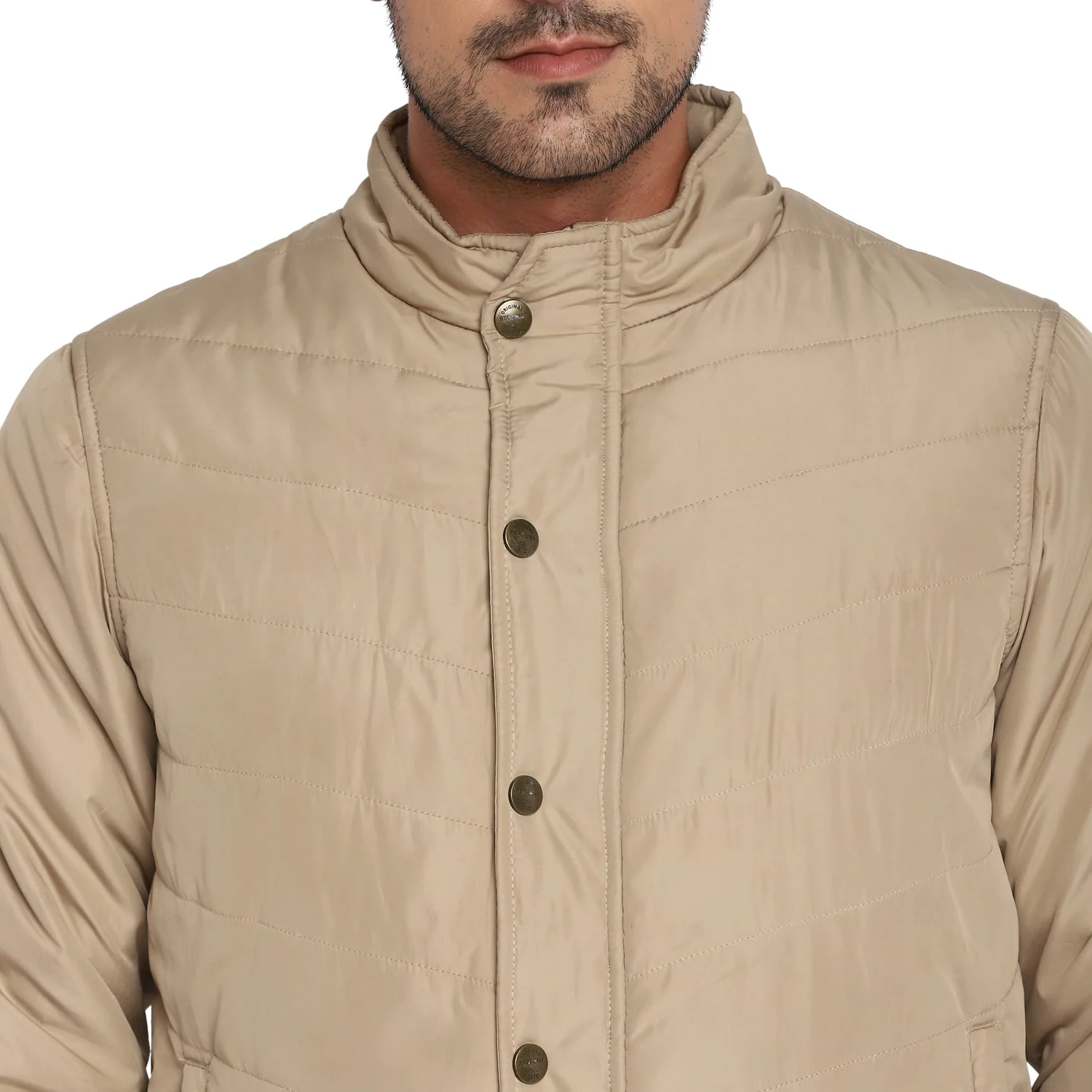 Red Chief Beige Solid Jacket for Men O8310041 026 - Image 7