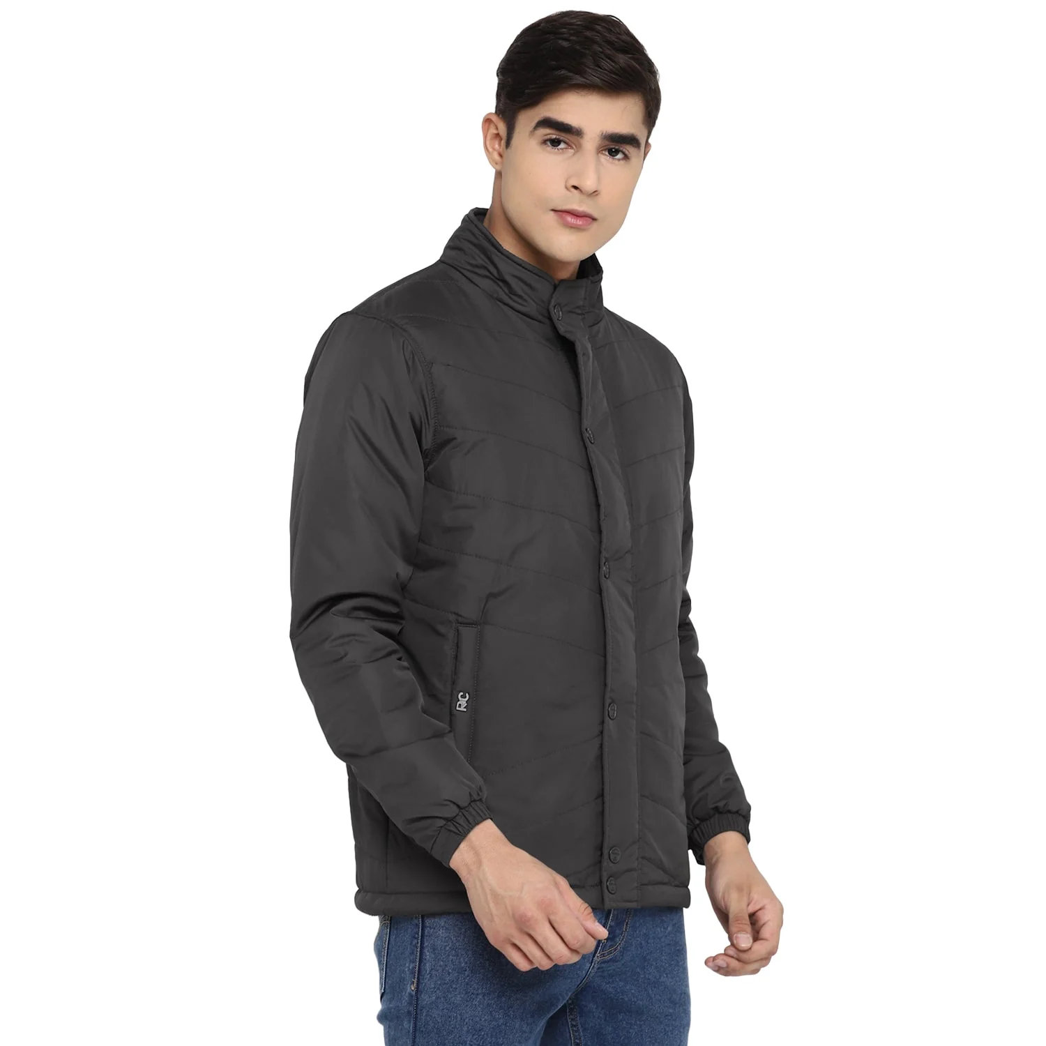 Red Chief Dark Gray Solid Jacket for Men O8310041 F801 - Image 6