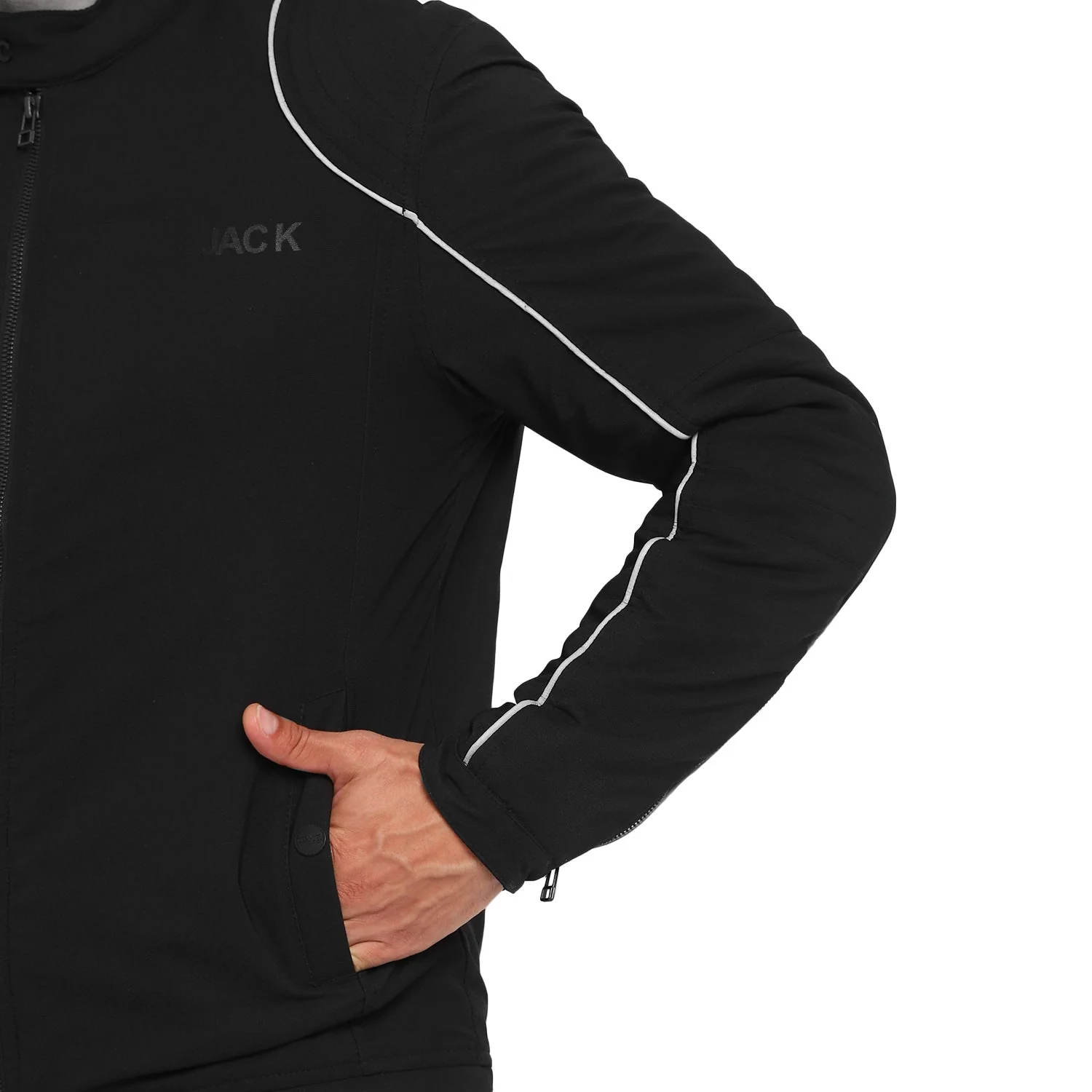 Red Chief Black Solid Jacket for Men O8310049 001 - Image 3