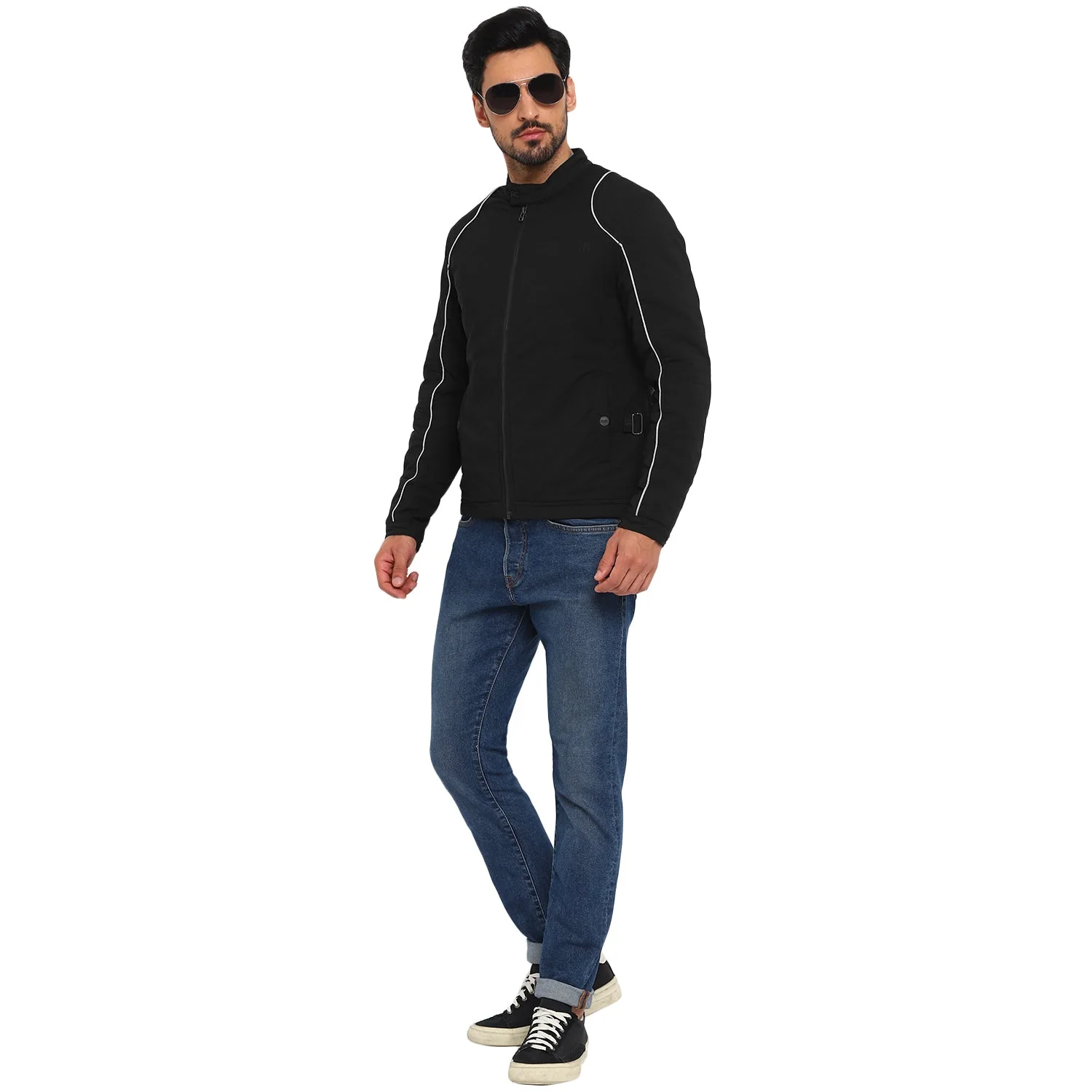Red Chief Black Solid Jacket for Men O8310049 001 - Image 6
