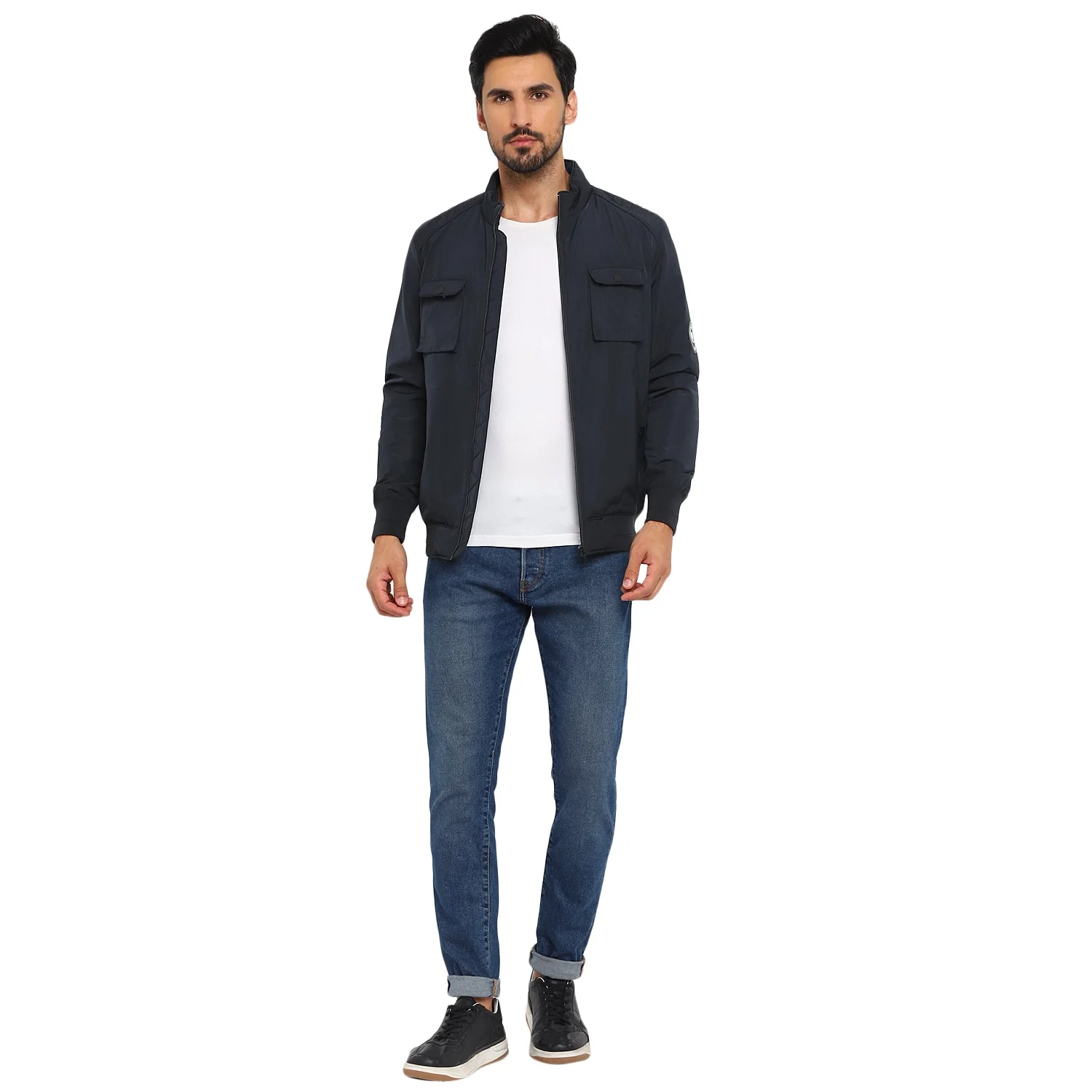 Red Chief Navy Solid Jacket for Men O8310052 G0039 - Image 3