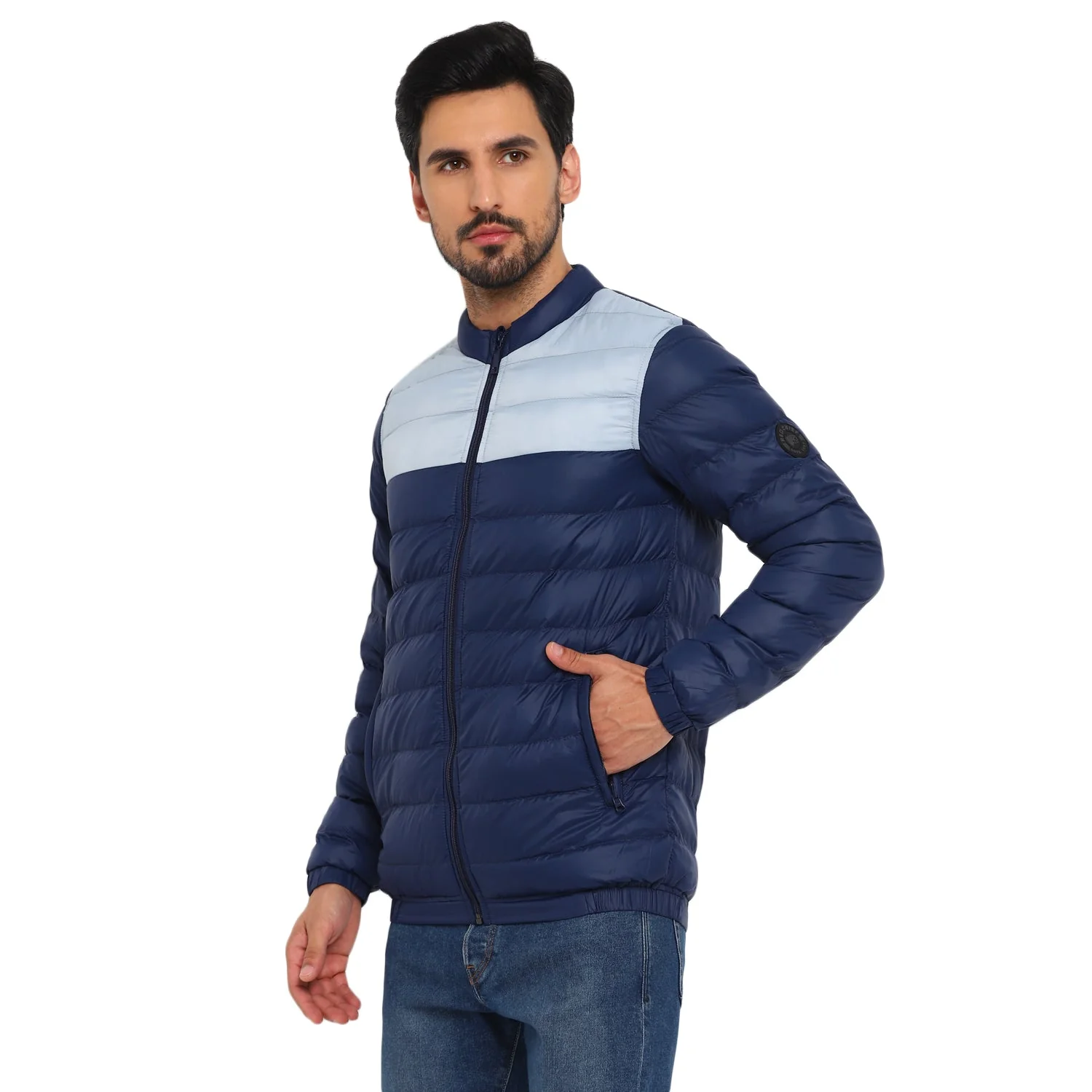 Red Chief Blue Solid Jacket for Men O8310053 002 - Image 5