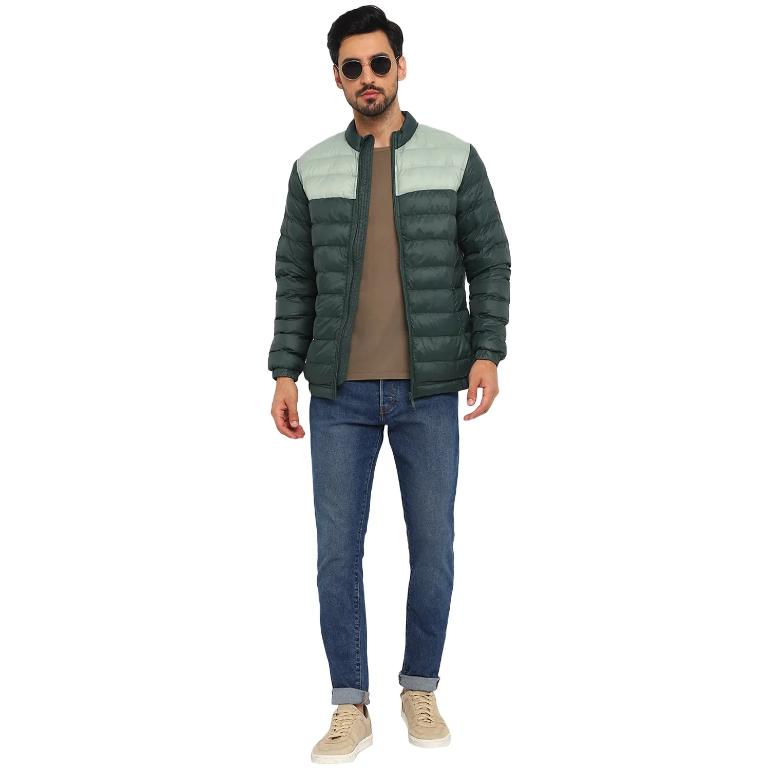Red Chief Dark Green Solid Jacket for Men O8310053 140 - Image 6