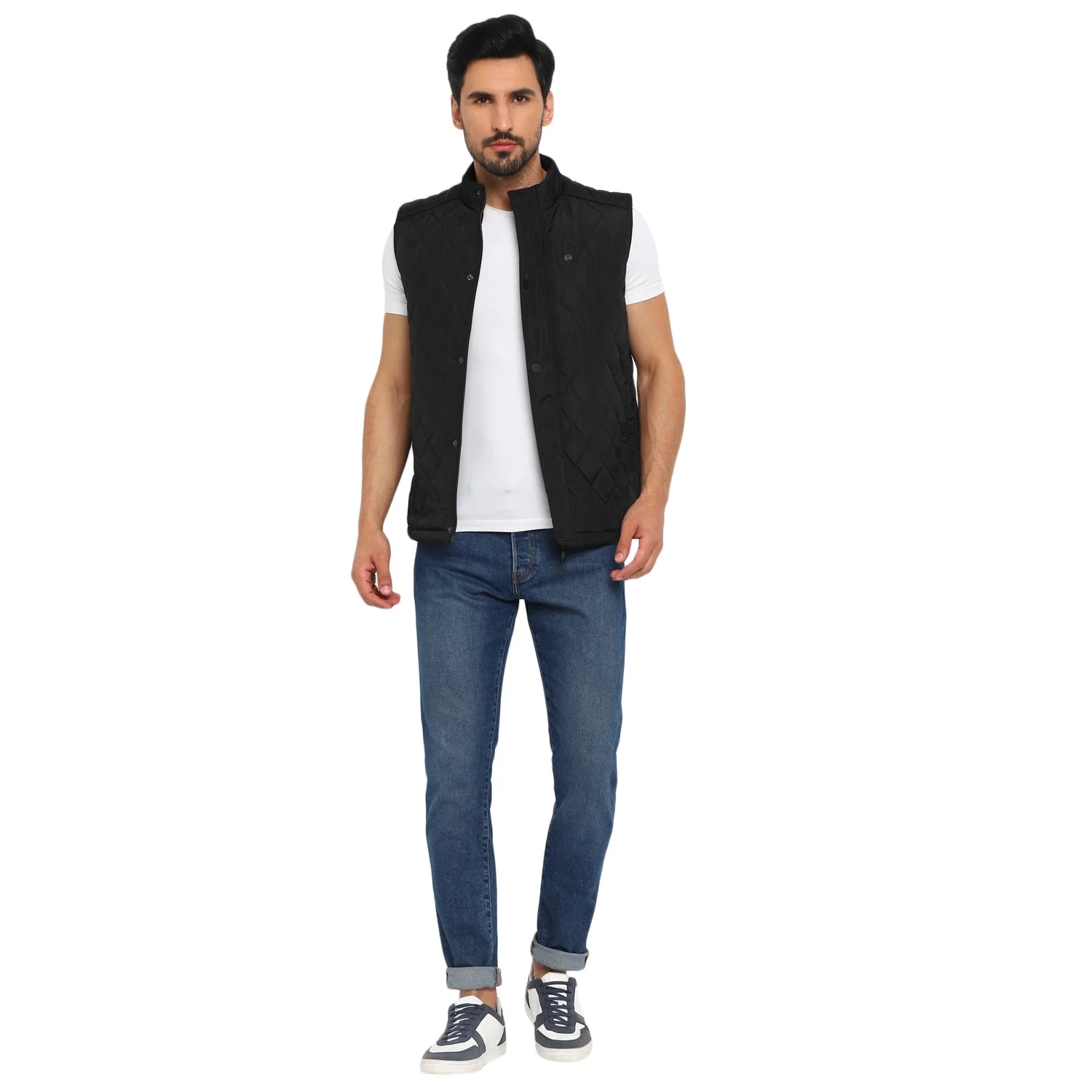 Red Chief Black Solid Jacket for Men O8310055 001 - Image 3