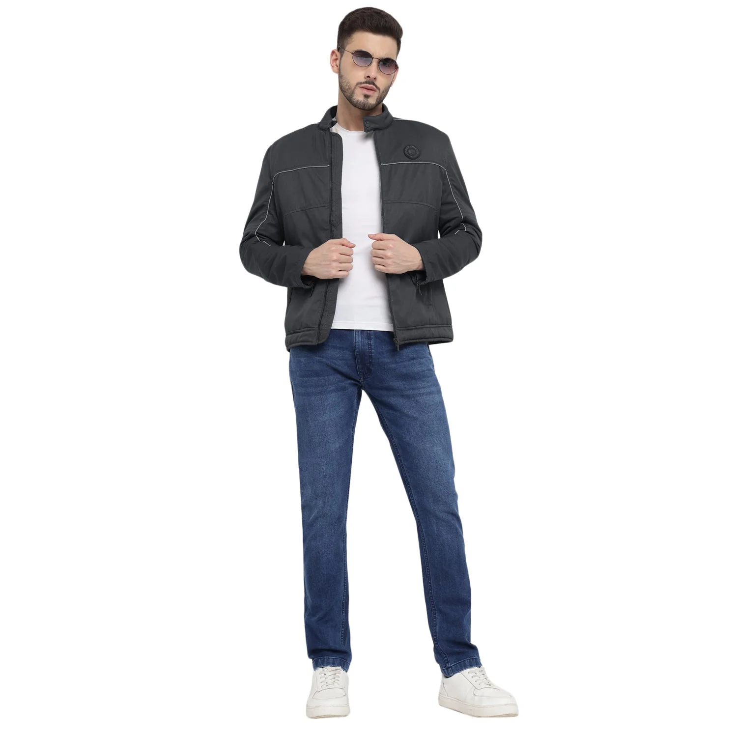 Red Chief Dark Gray Jacket for Men O8310056 F801 - Image 2