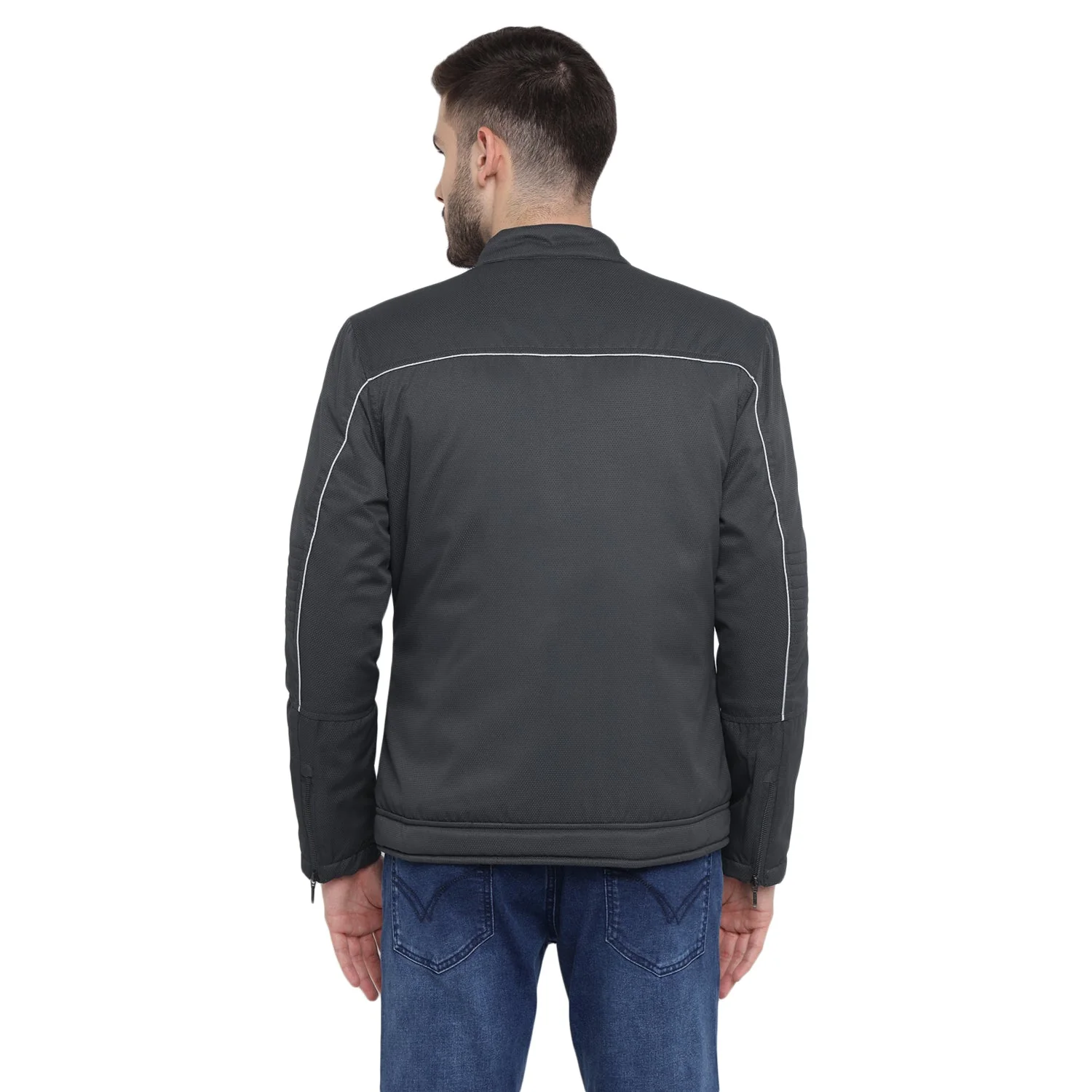 Red Chief Dark Gray Jacket for Men O8310056 F801 - Image 4