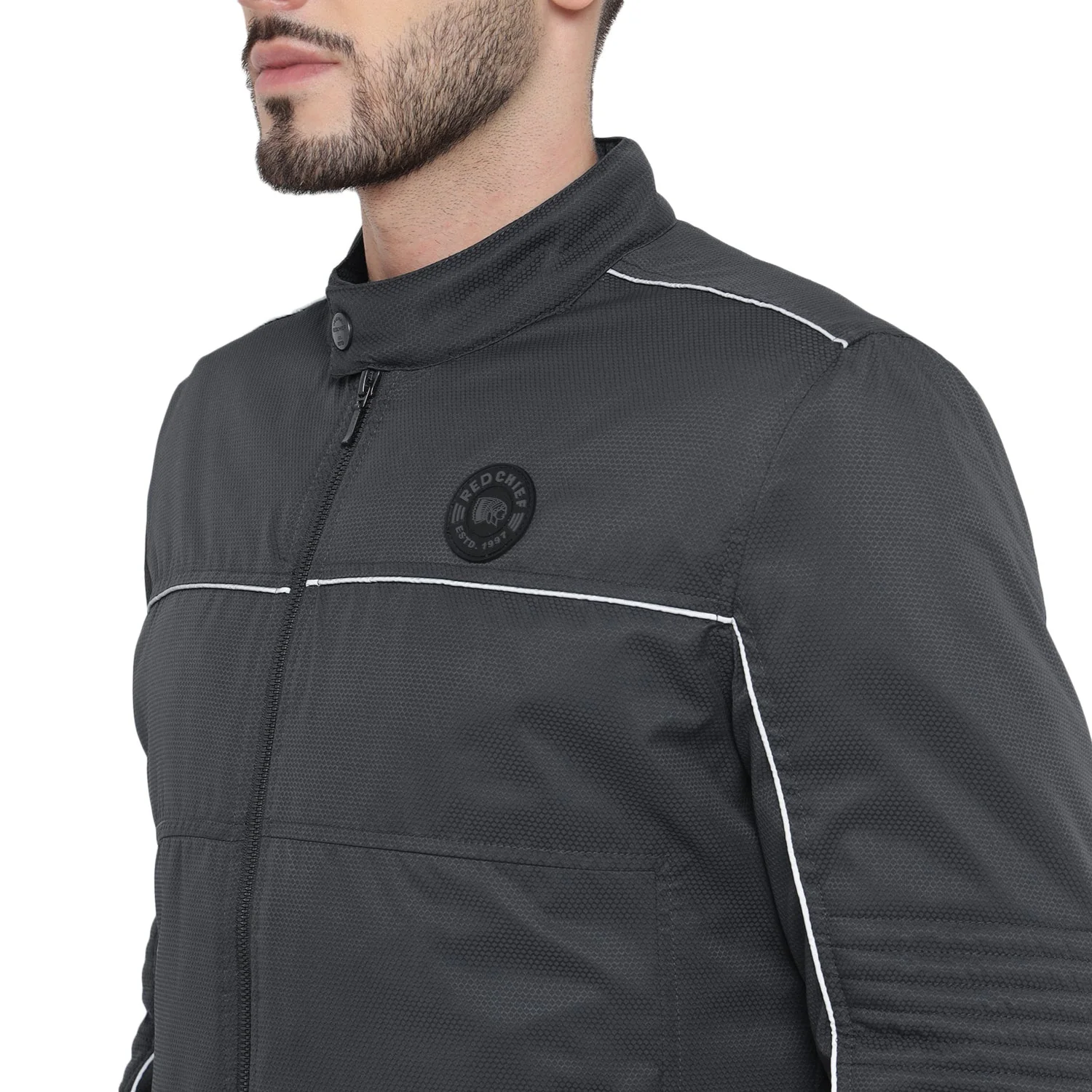 Red Chief Dark Gray Jacket for Men O8310056 F801 - Image 9