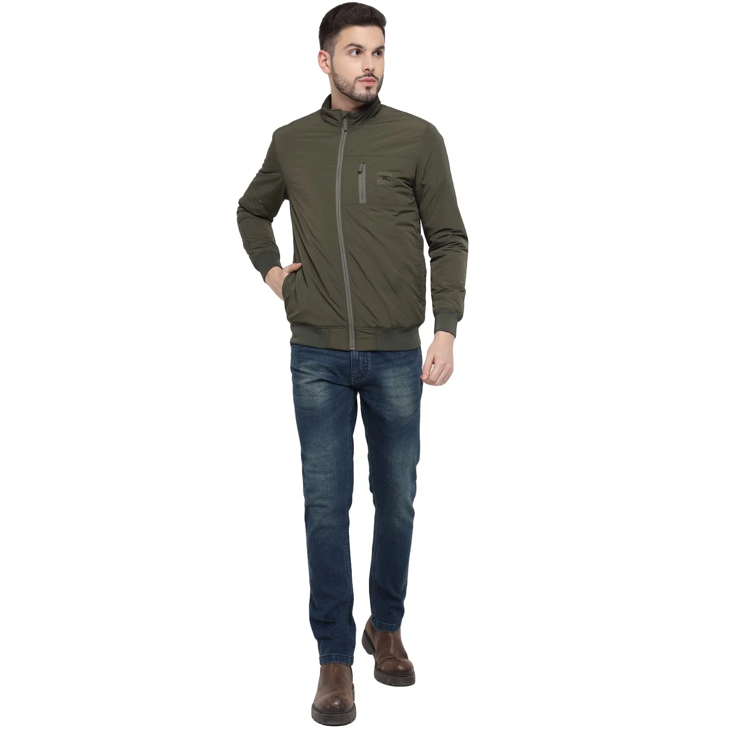 Red Chief Olive Jacket for Men O8310057 124 - Image 8