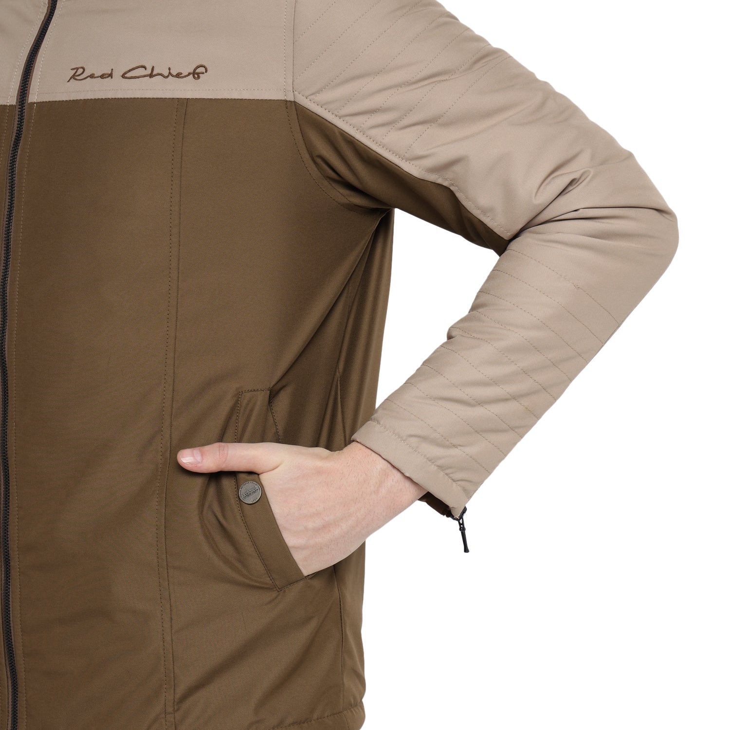 Red Chief Brown/Beige Jacket for Men O8310058 073 - Image 10