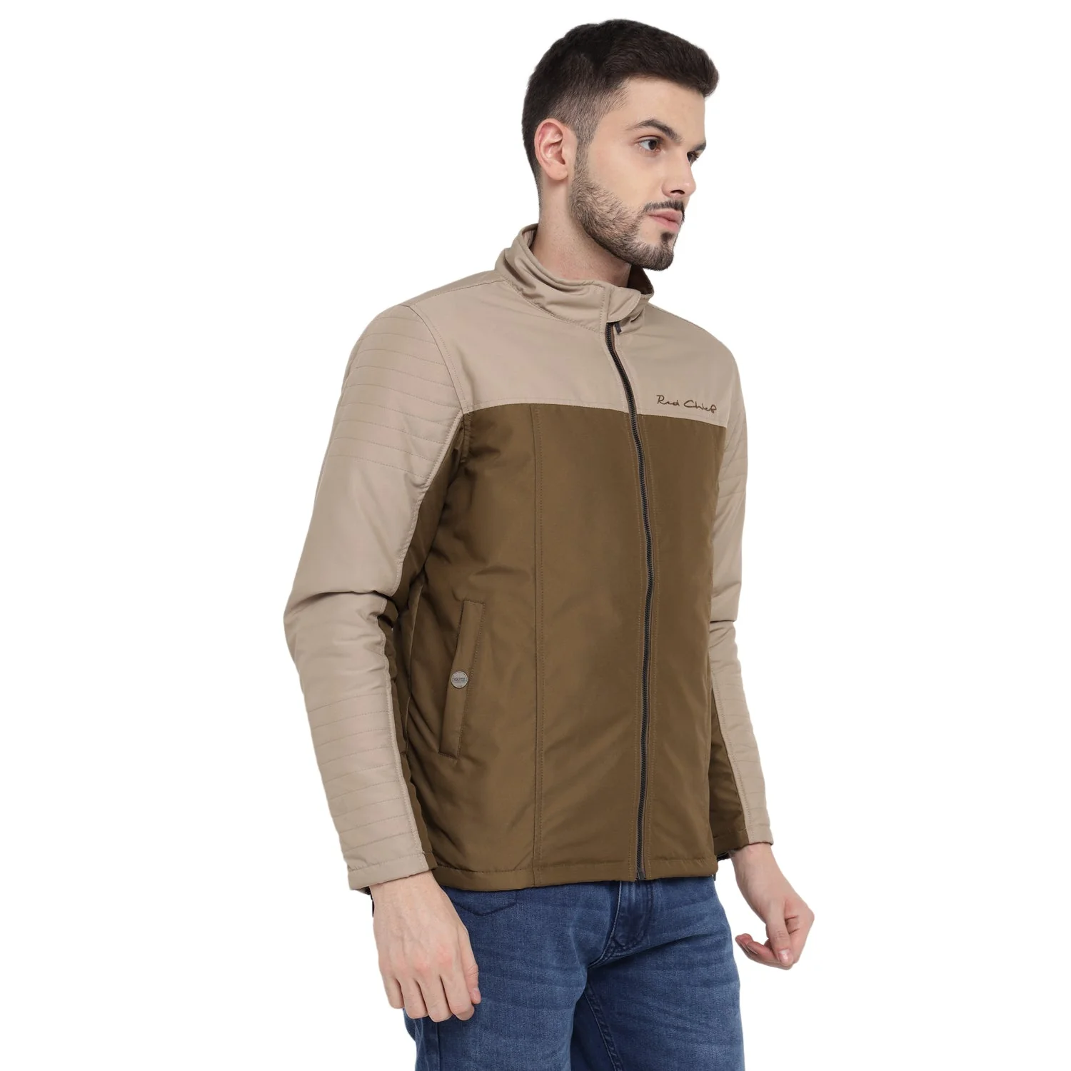 Red Chief Brown/Beige Jacket for Men O8310058 073 - Image 6