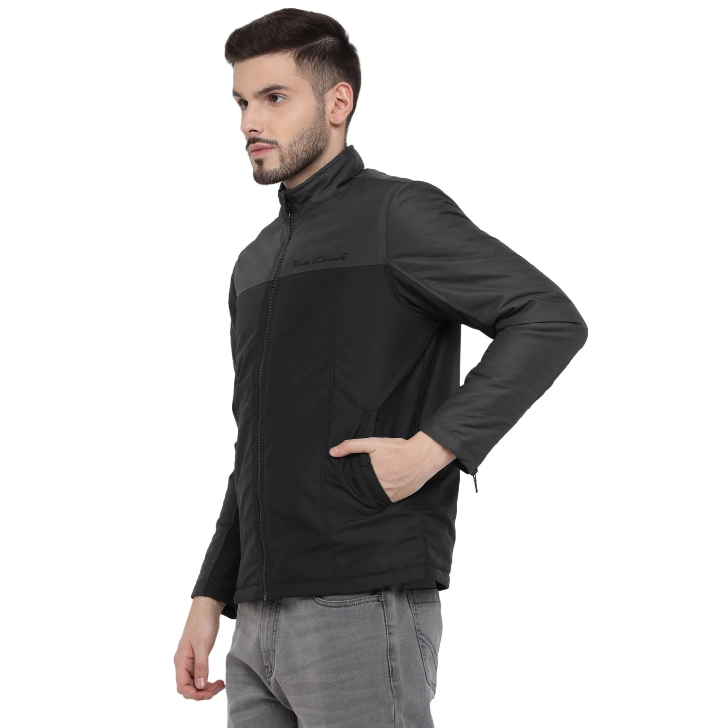 Red Chief Black Graphite Jacket for Men O8310058 G00993 - Image 5