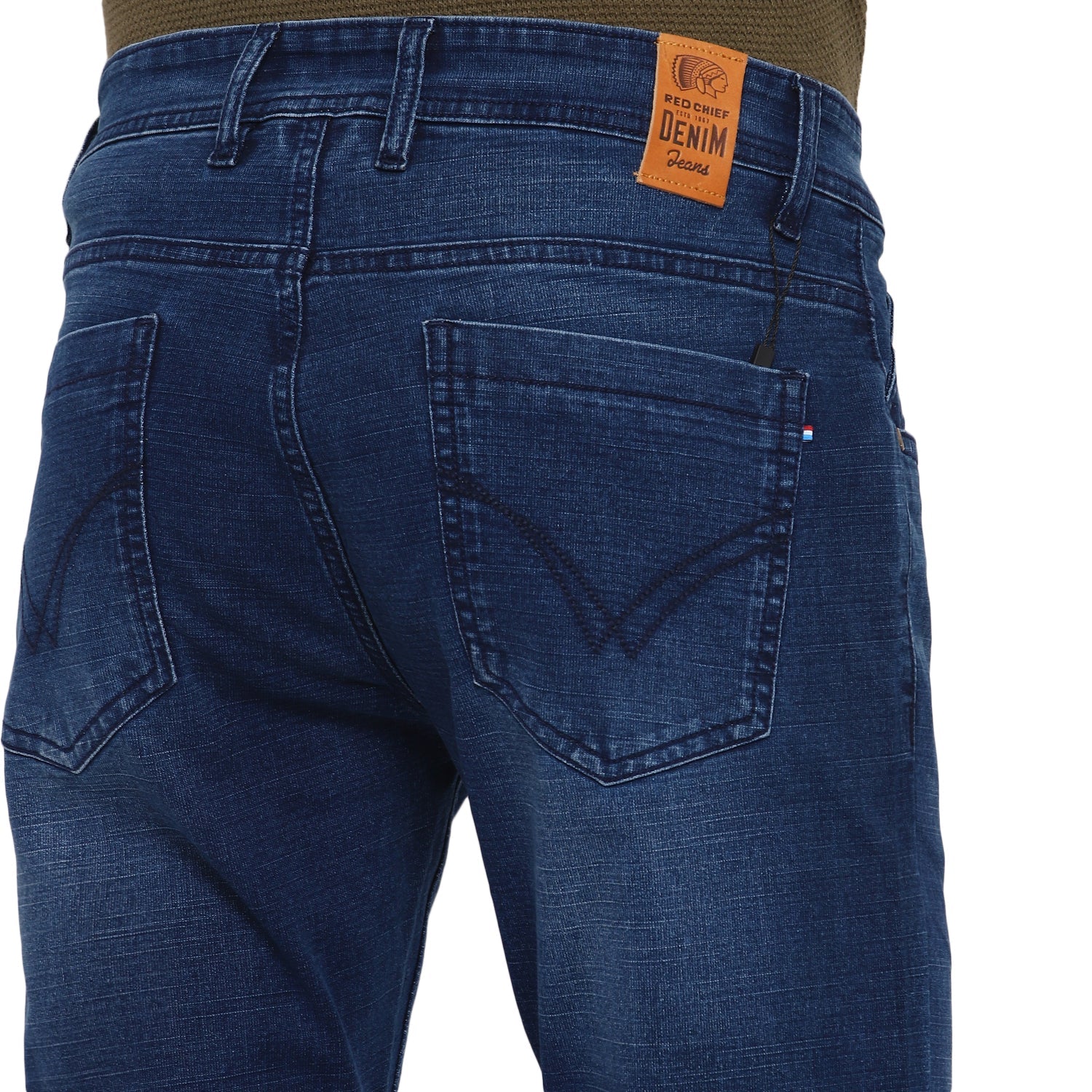 Red Chief Blue Solid Jeans for Men O-8560111 002 - Image 8
