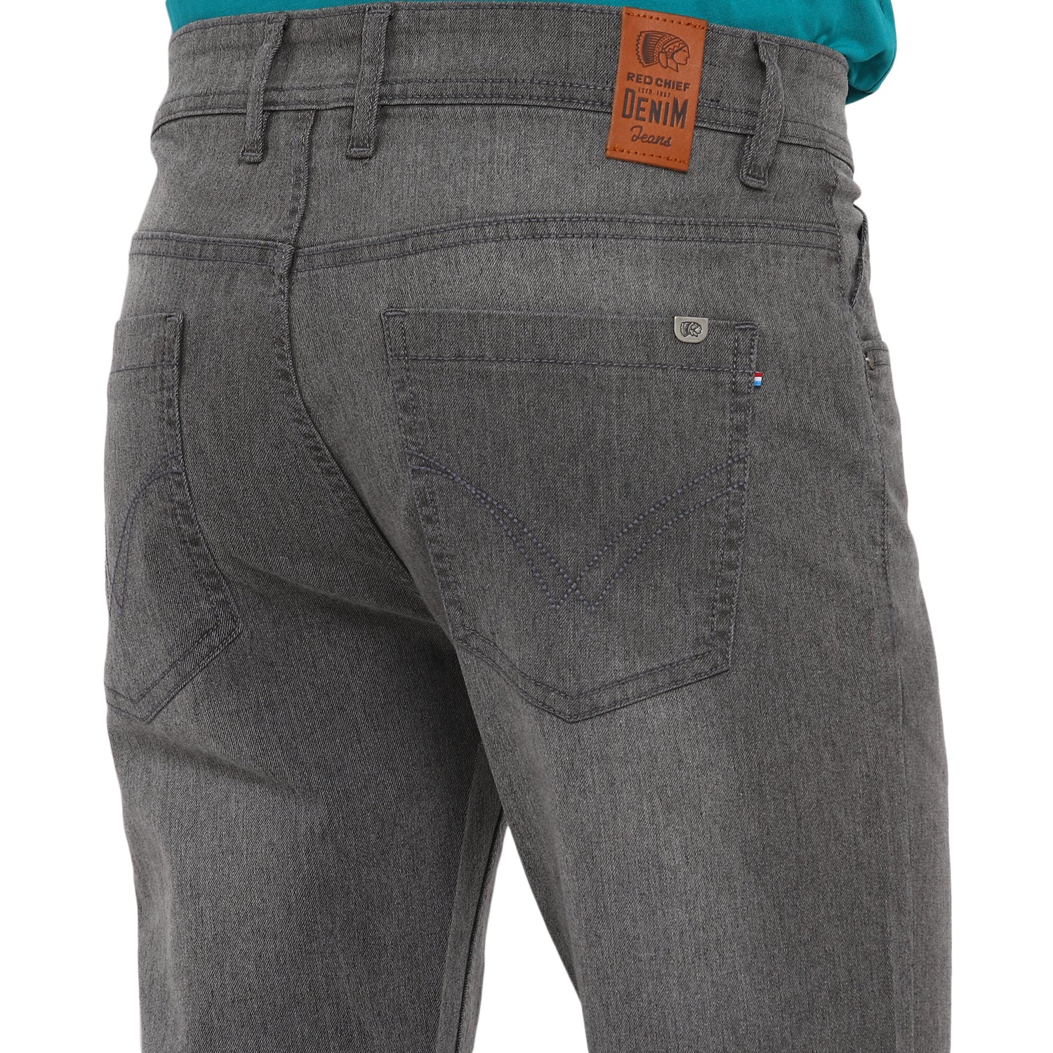 Red Chief Gray Solid Jeans for Men O-8560112 005 - Image 8