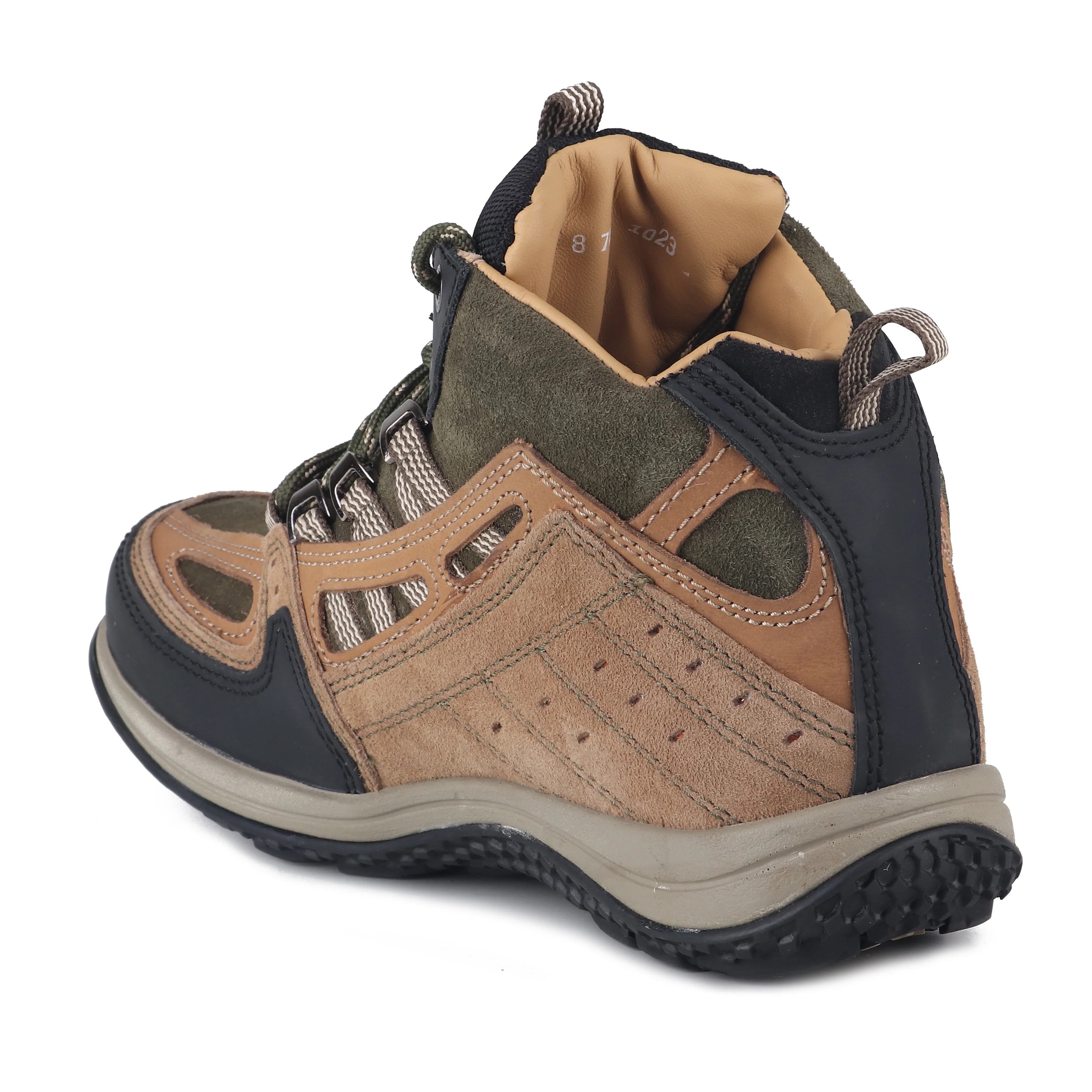 Red Chief Genuine Leather High Ankle Lace Up Olive Casual Boot Shoes For Men |RC4444 124 - Image 10