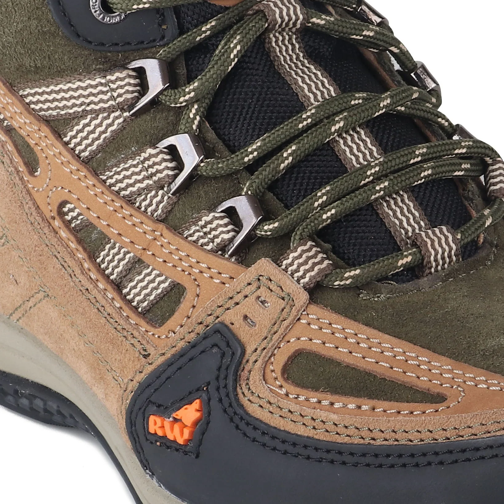 Red Chief Genuine Leather High Ankle Lace Up Olive Casual Boot Shoes For Men |RC4444 124 - Image 6