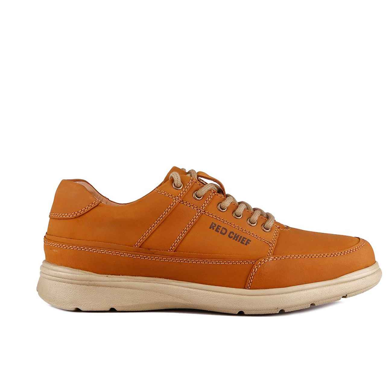 Red Chief Genuine Leather Low Ankle Lace Up Casual Sneaker Shoes For Men |RC3488 022