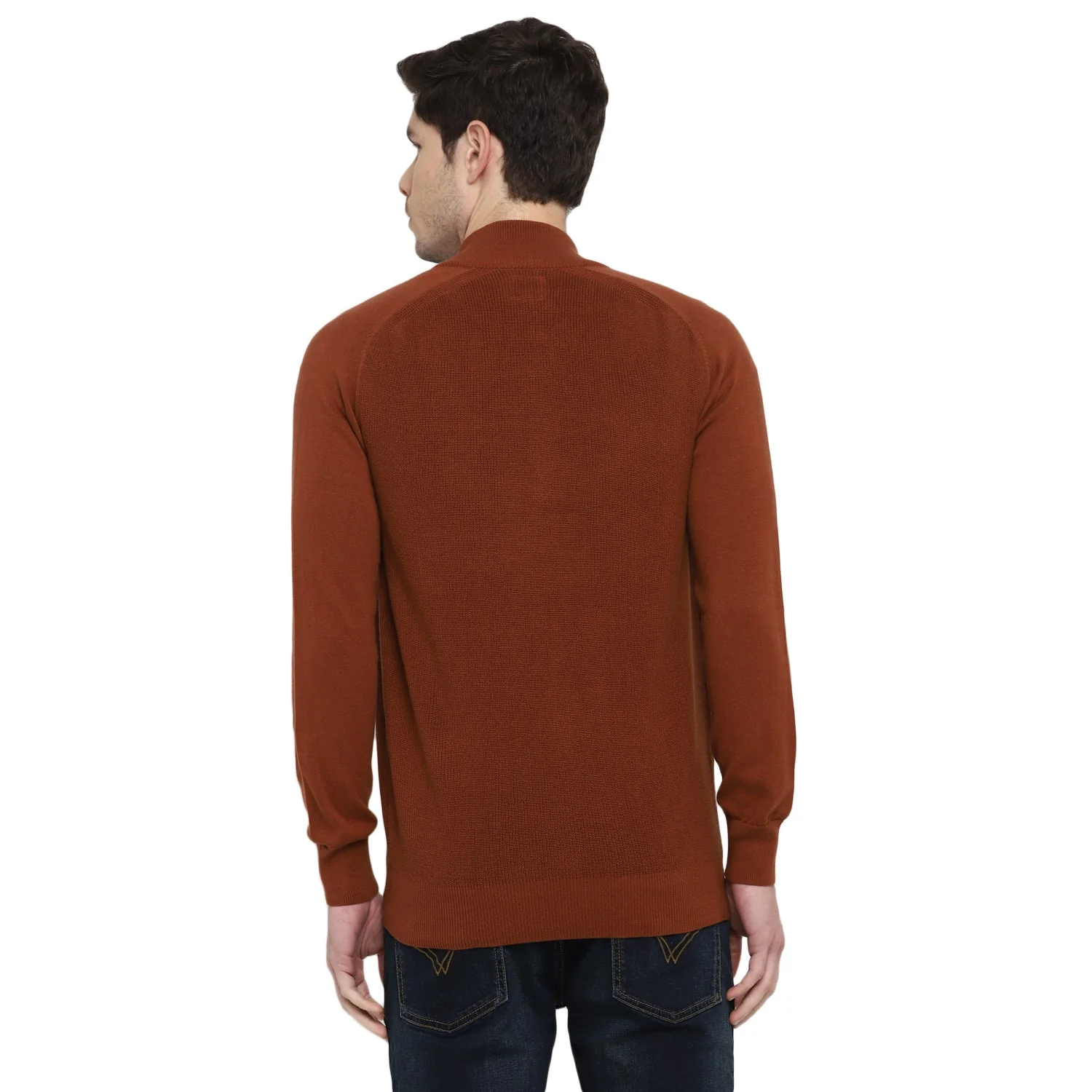 Red Chief Brown Solid Sweater for Men 8410204 003 - Image 4