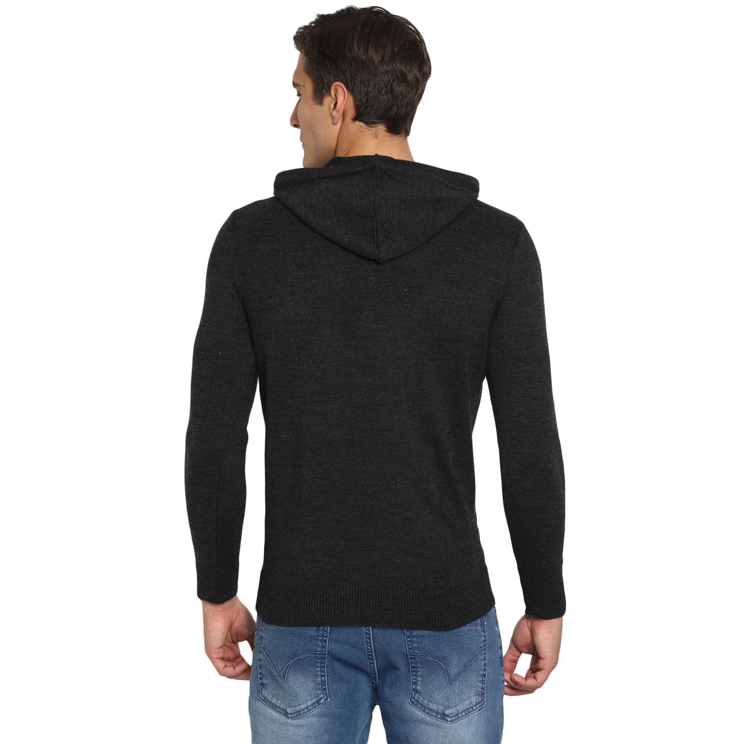 Red Chief Black Solid Sweater for Men O8410002 001 - Image 4
