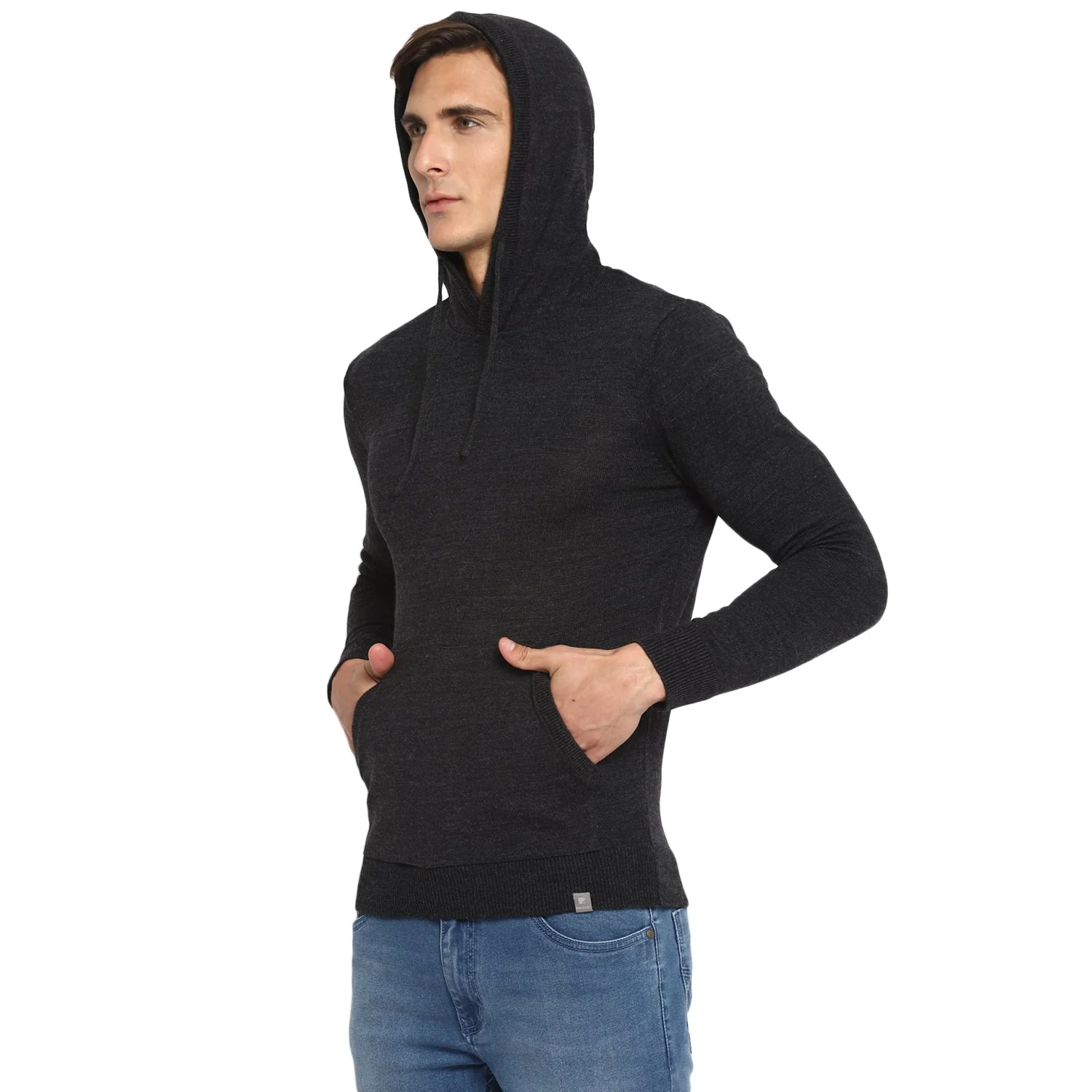 Red Chief Black Solid Sweater for Men O8410002 001 - Image 5