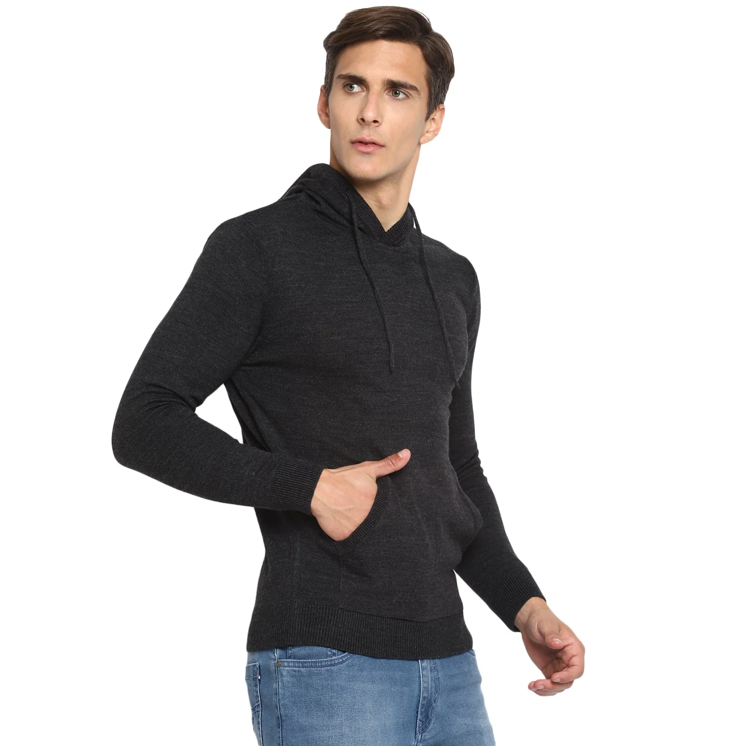 Red Chief Black Solid Sweater for Men O8410002 001 - Image 6