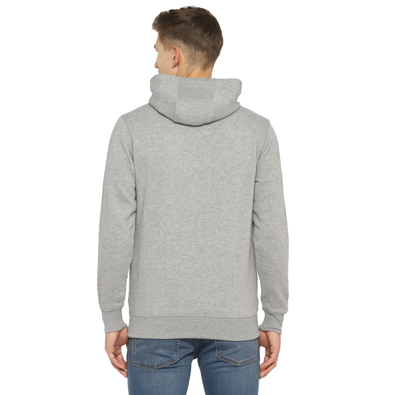 Red Chief Gray Millange Solid Sweatshirt for Men 8310161 G0024 - Image 4