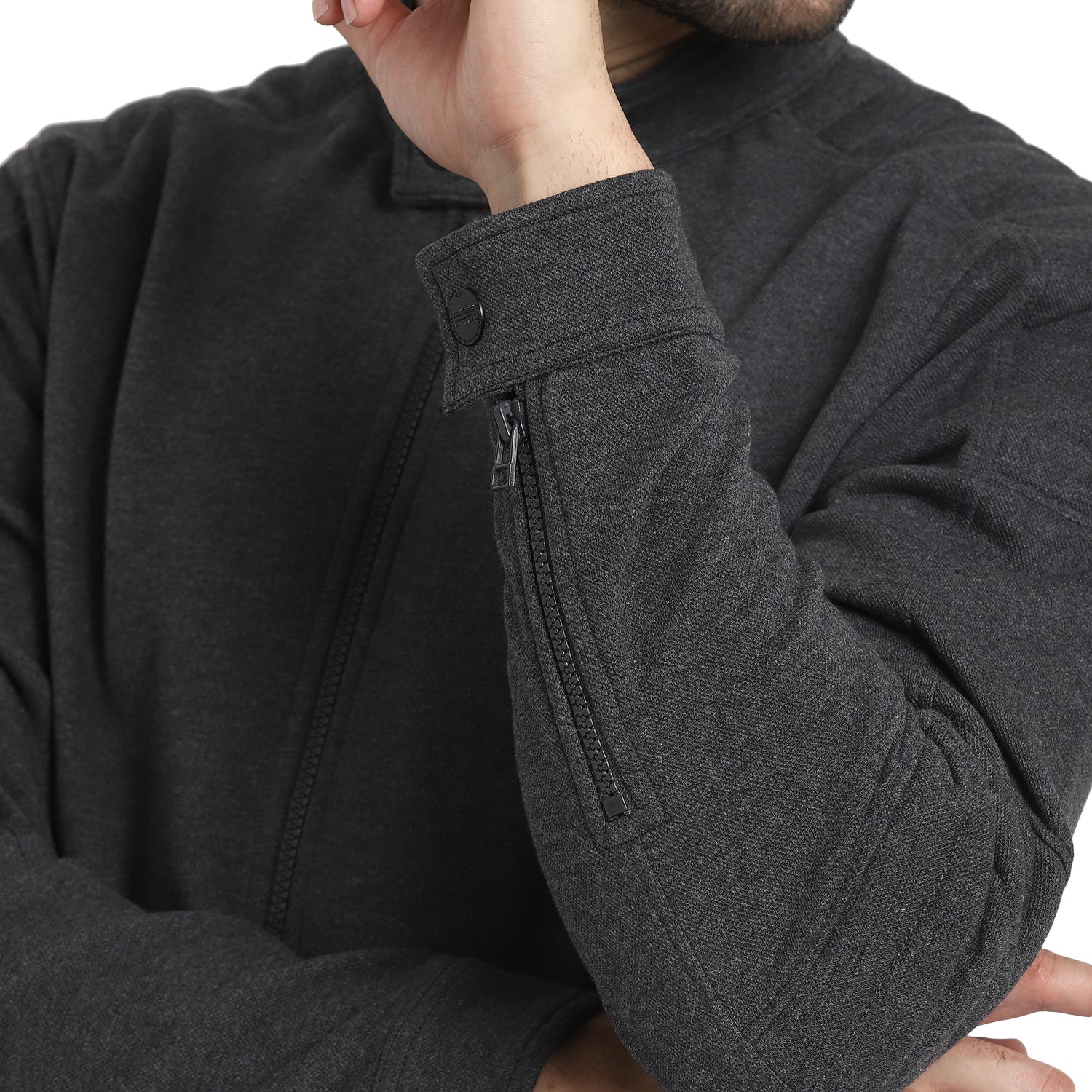 Red Chief Dark Gray Texture Sweatshirt for Men 8310183 993 - Image 4
