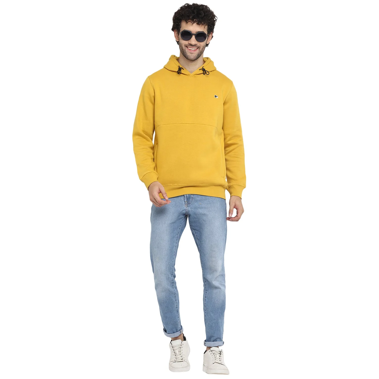 Red Chief Mustard Solid Sweatshirt for Men 8310187 426 - Image 2