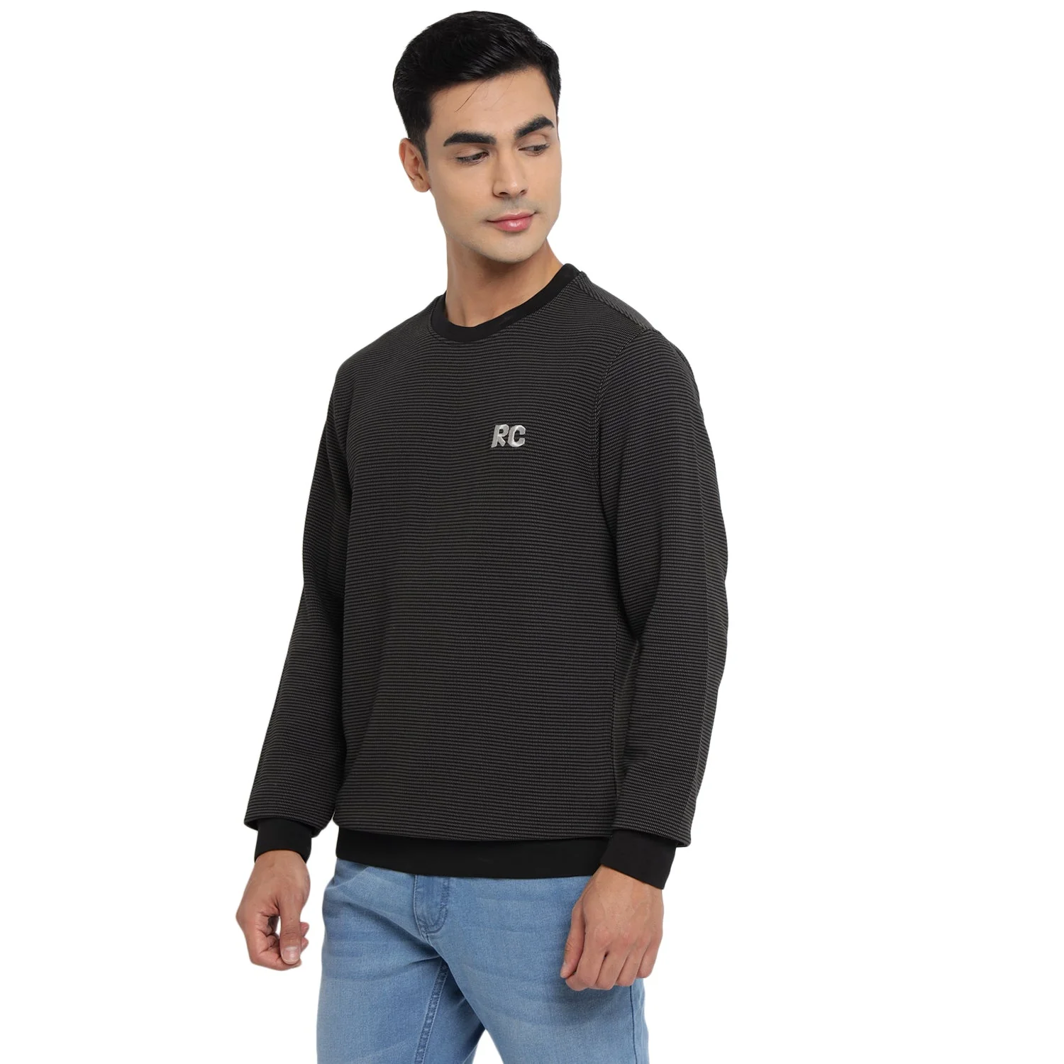 Red Chief Grey/Black Sweatshirt for Men 8310219 865 - Image 5