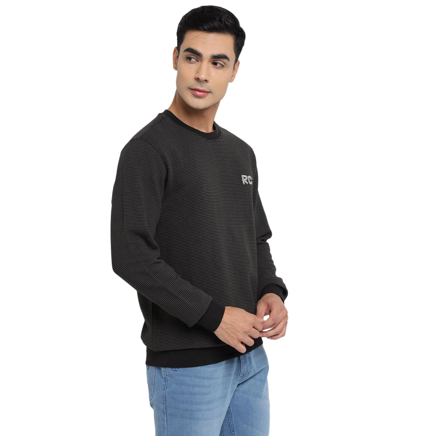 Red Chief Grey/Black Sweatshirt for Men 8310219 865 - Image 6