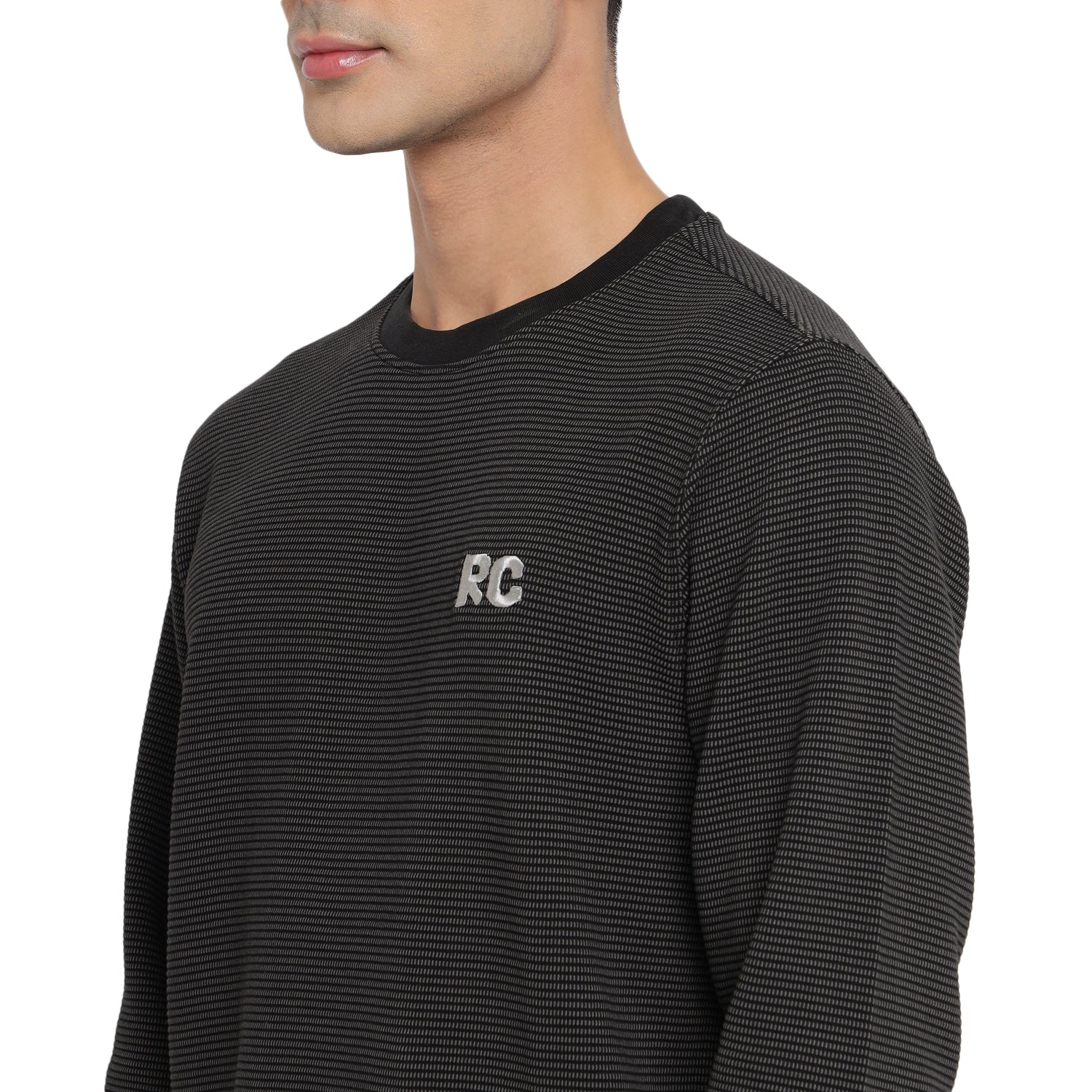 Red Chief Grey/Black Sweatshirt for Men 8310219 865 - Image 9