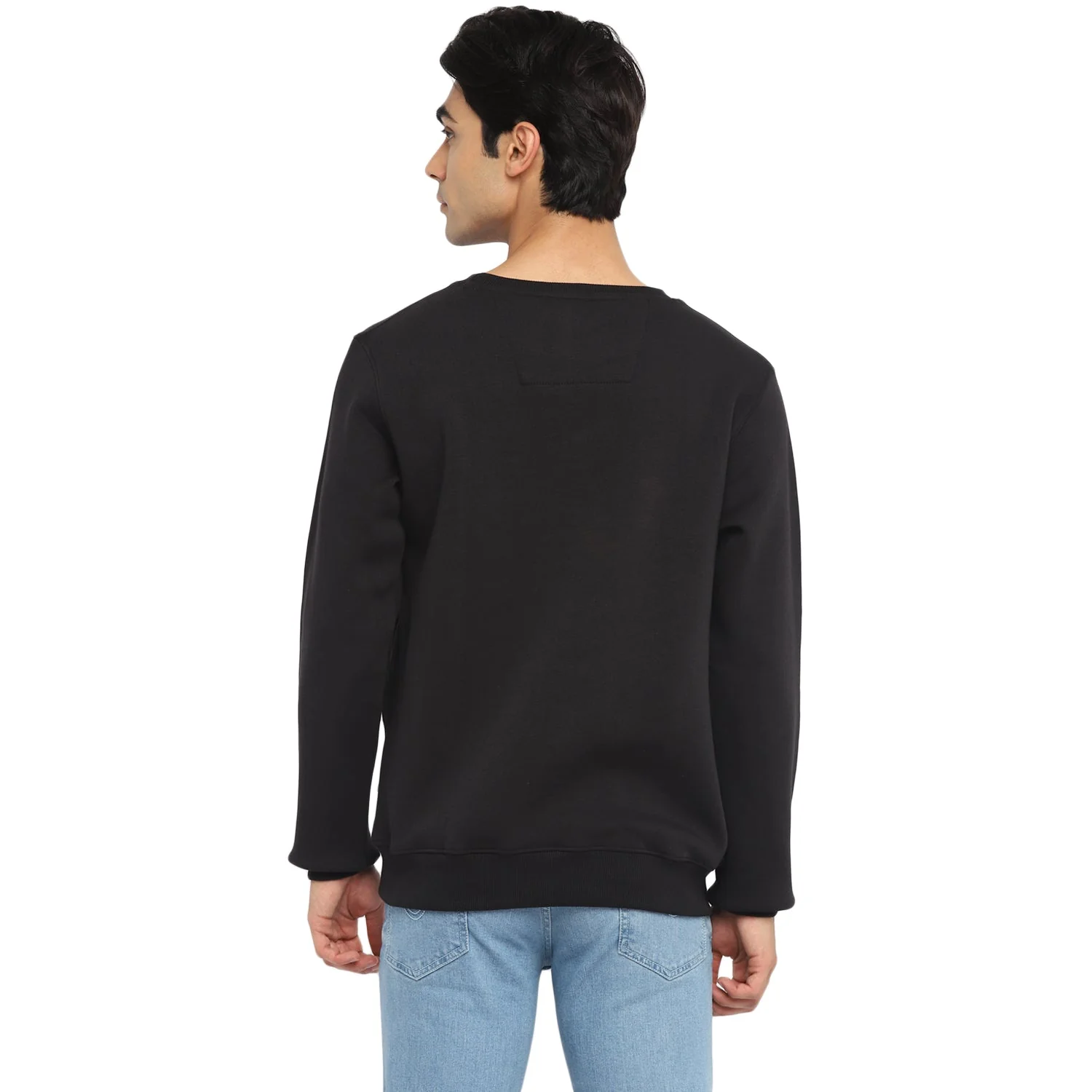 Red Chief Black Solid Sweatshirt for Men O8310019 001 - Image 4