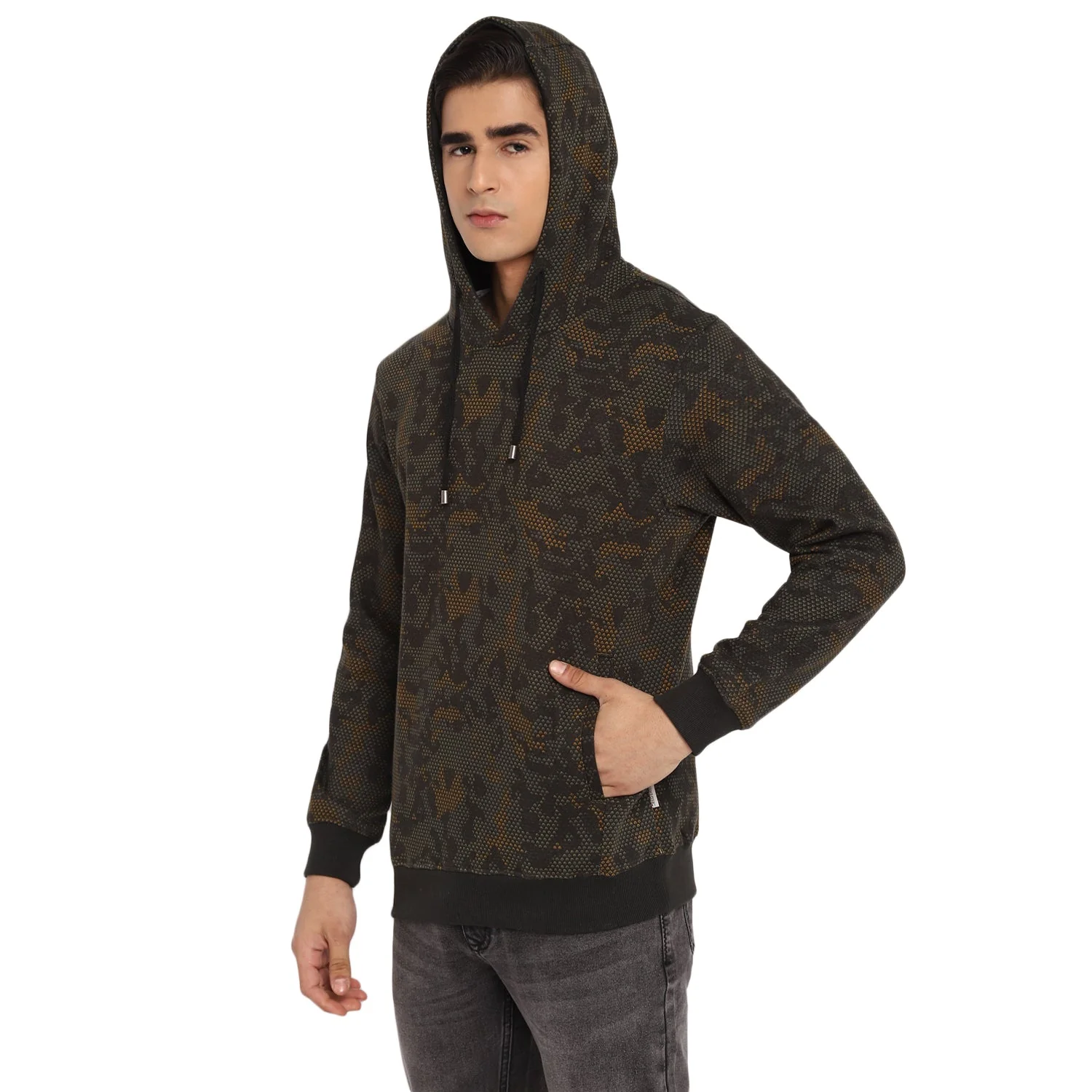Red Chief Olive Solid Sweatshirt for Men O8310021 124 - Image 5