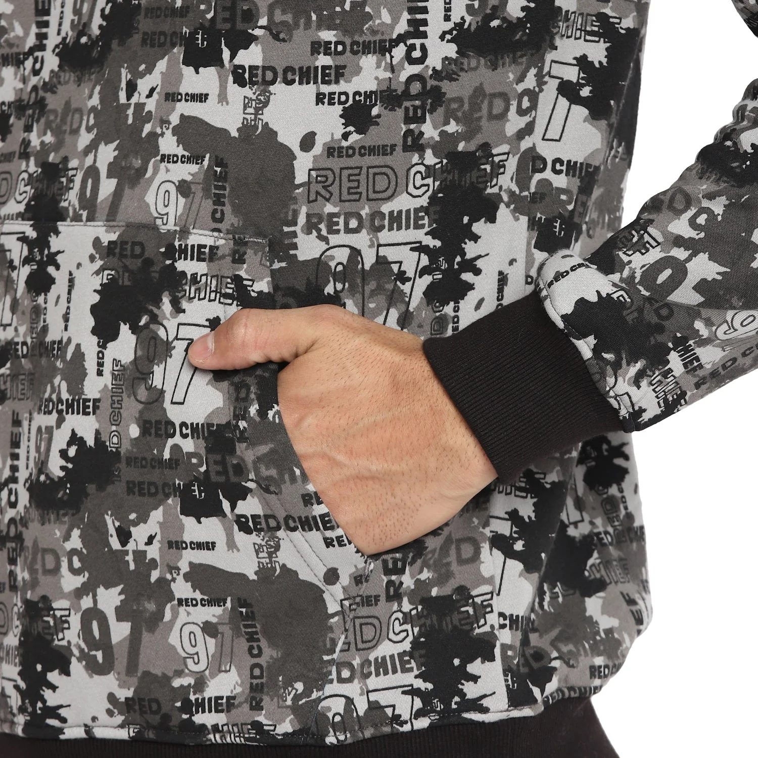 Red Chief Blue/Gray Solid Sweatshirt for Men O8310022 132 - Image 9