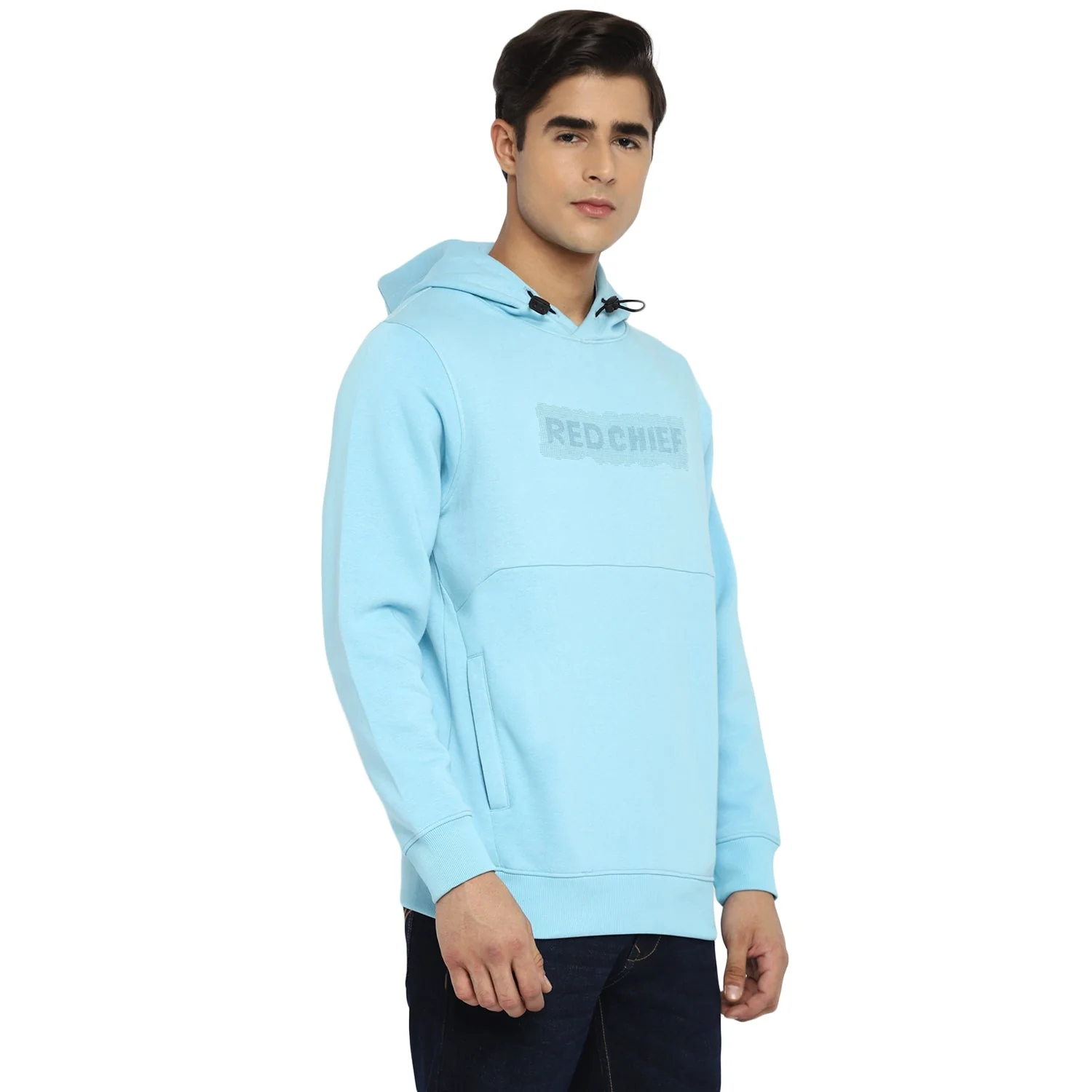 Red Chief Sky Blue Solid Sweatshirt for Men O8310024 060 - Image 6