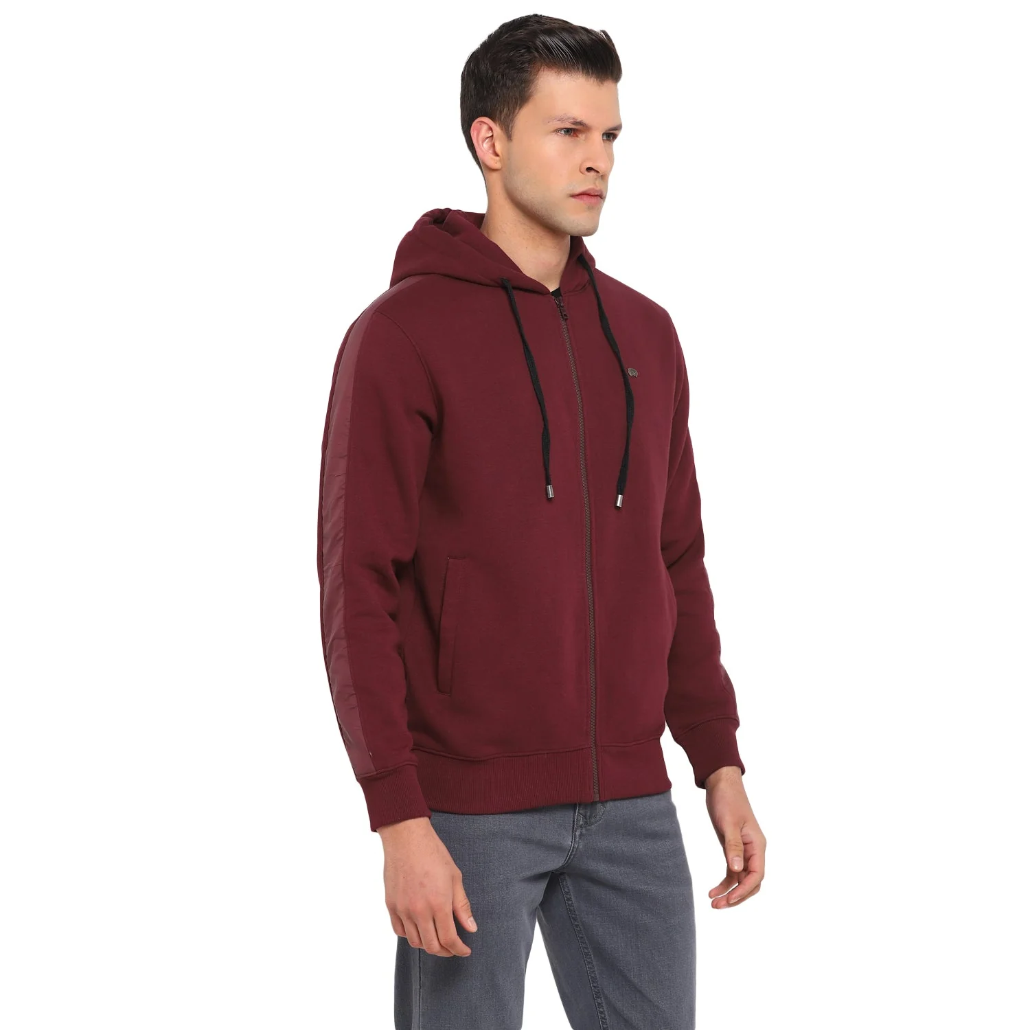Red Chief Maroon Solid Sweatshirt for Men O8310025 376 - Image 6