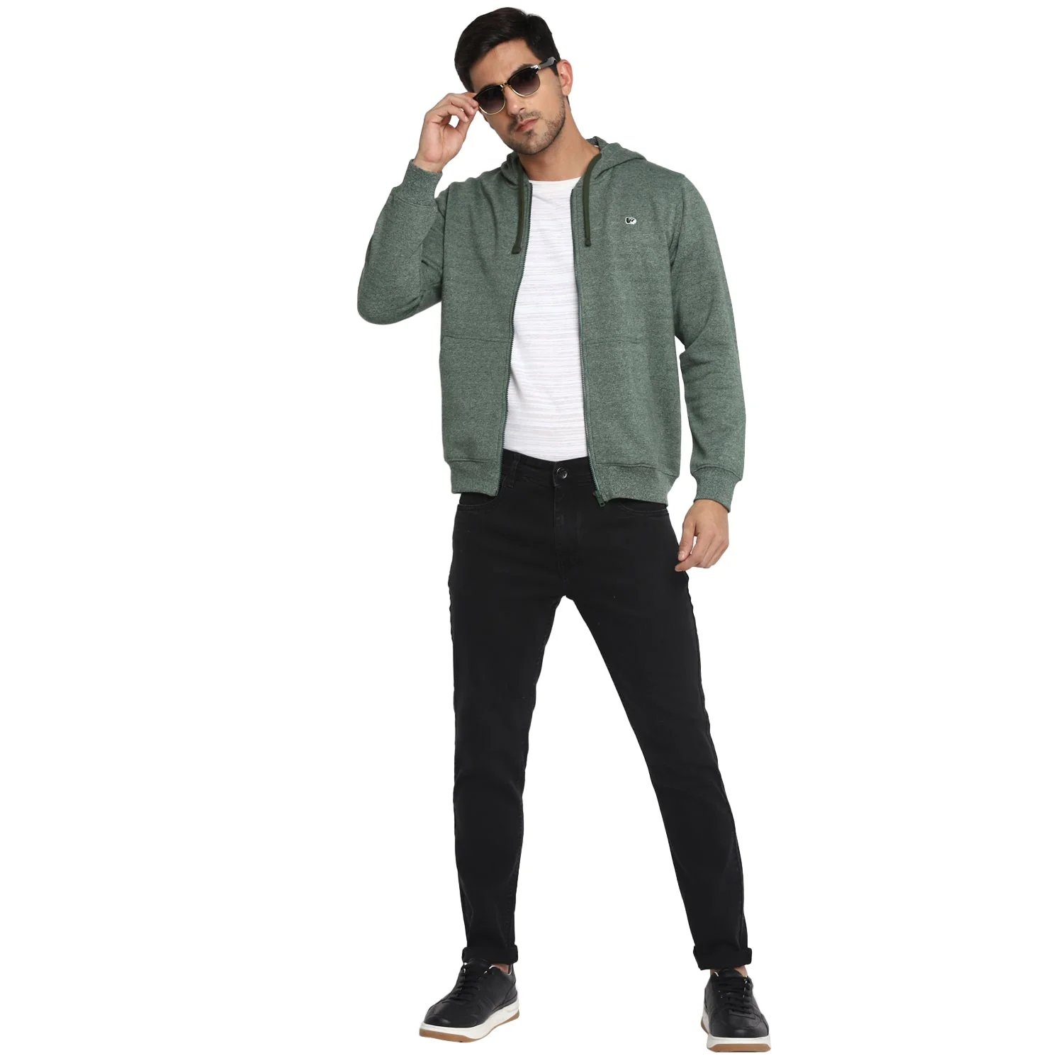 Red Chief Olive Texture Sweatshirt for Men O8310027 124 - Image 2