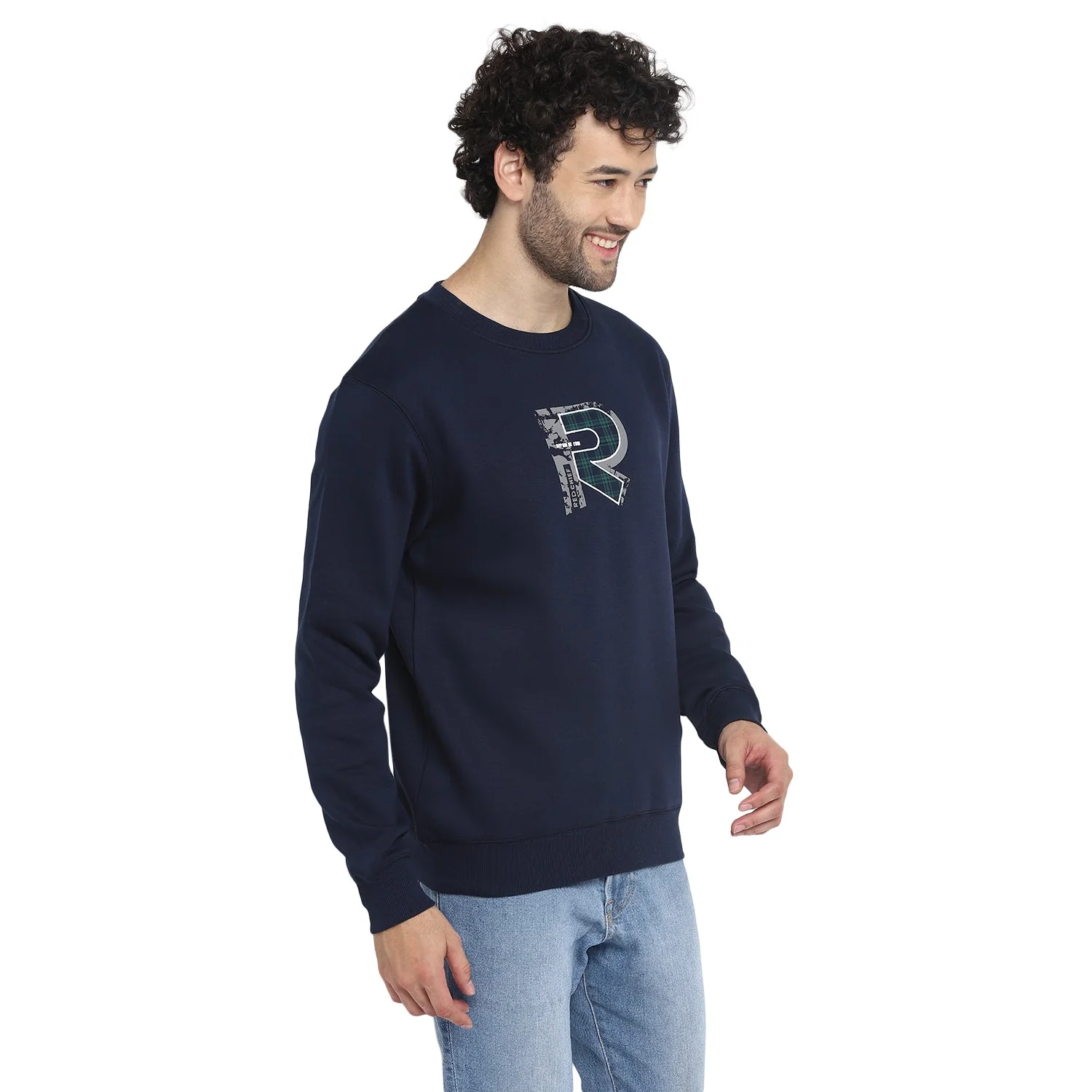 Red Chief Navy Solid Sweatshirt for Men O8310048 156 - Image 6